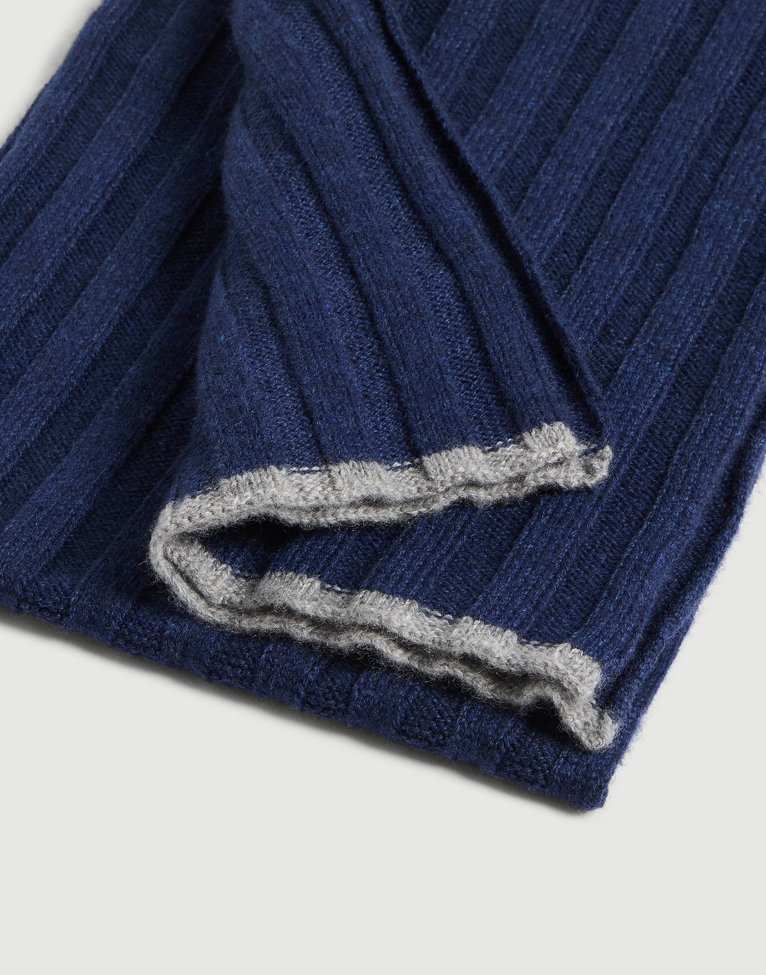 ボーイズ 向け ブルー カシミヤ ニットストール | Brunello Cucinelli