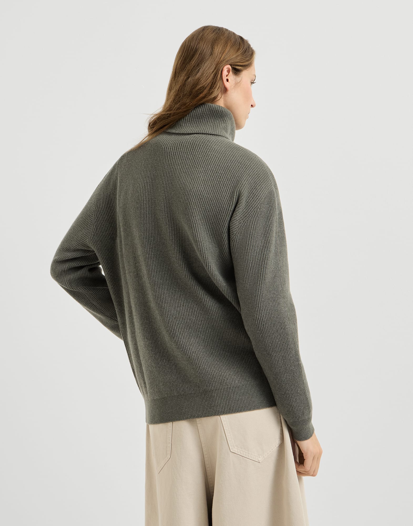 Cashmere turtleneck sweater for Woman in Firebrick | Brunello