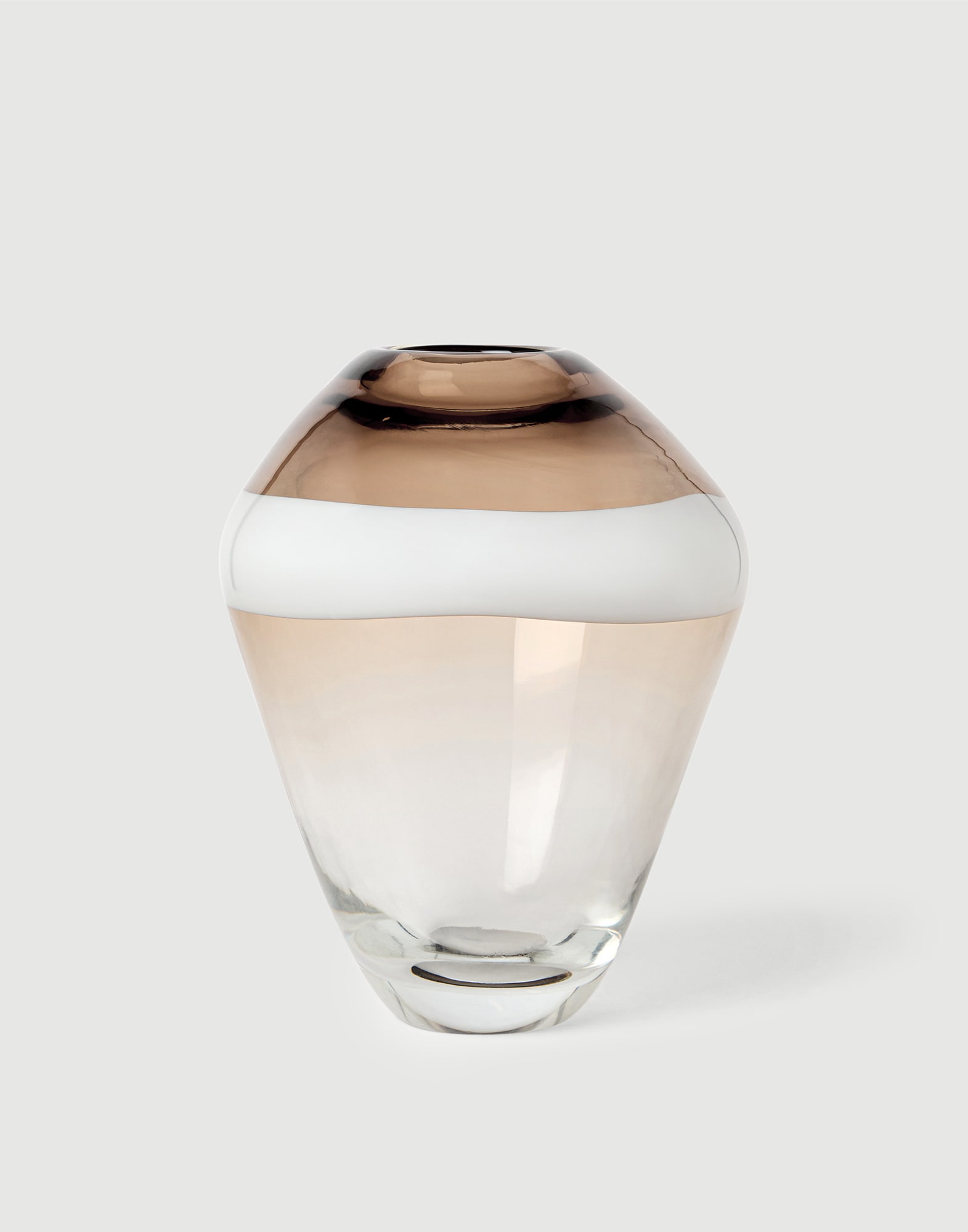 Murano glass striped vase Brown Fade Lifestyle - Brunello Cucinelli