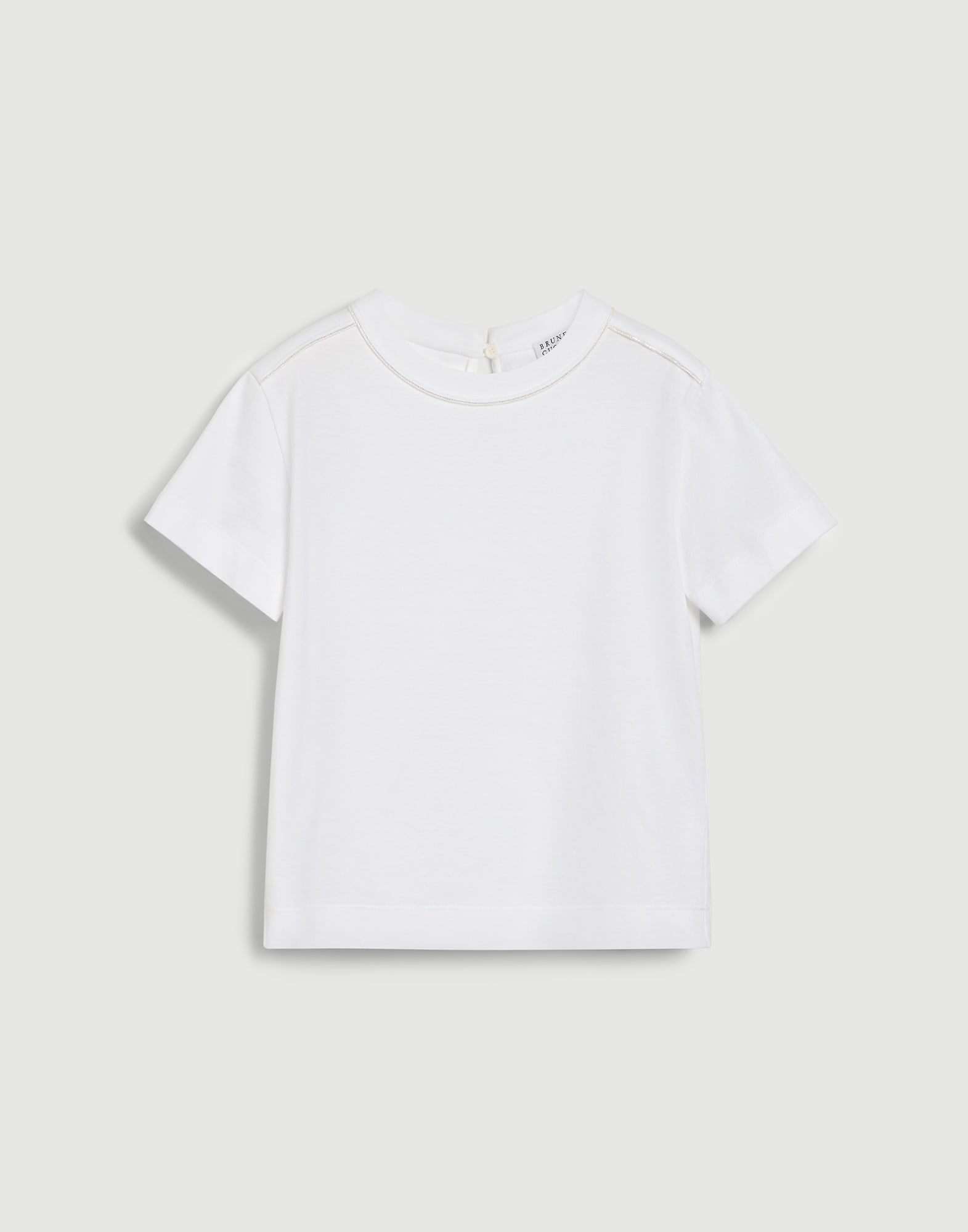 Tee-shirt en jersey de coton Blanc Fille - Brunello Cucinelli