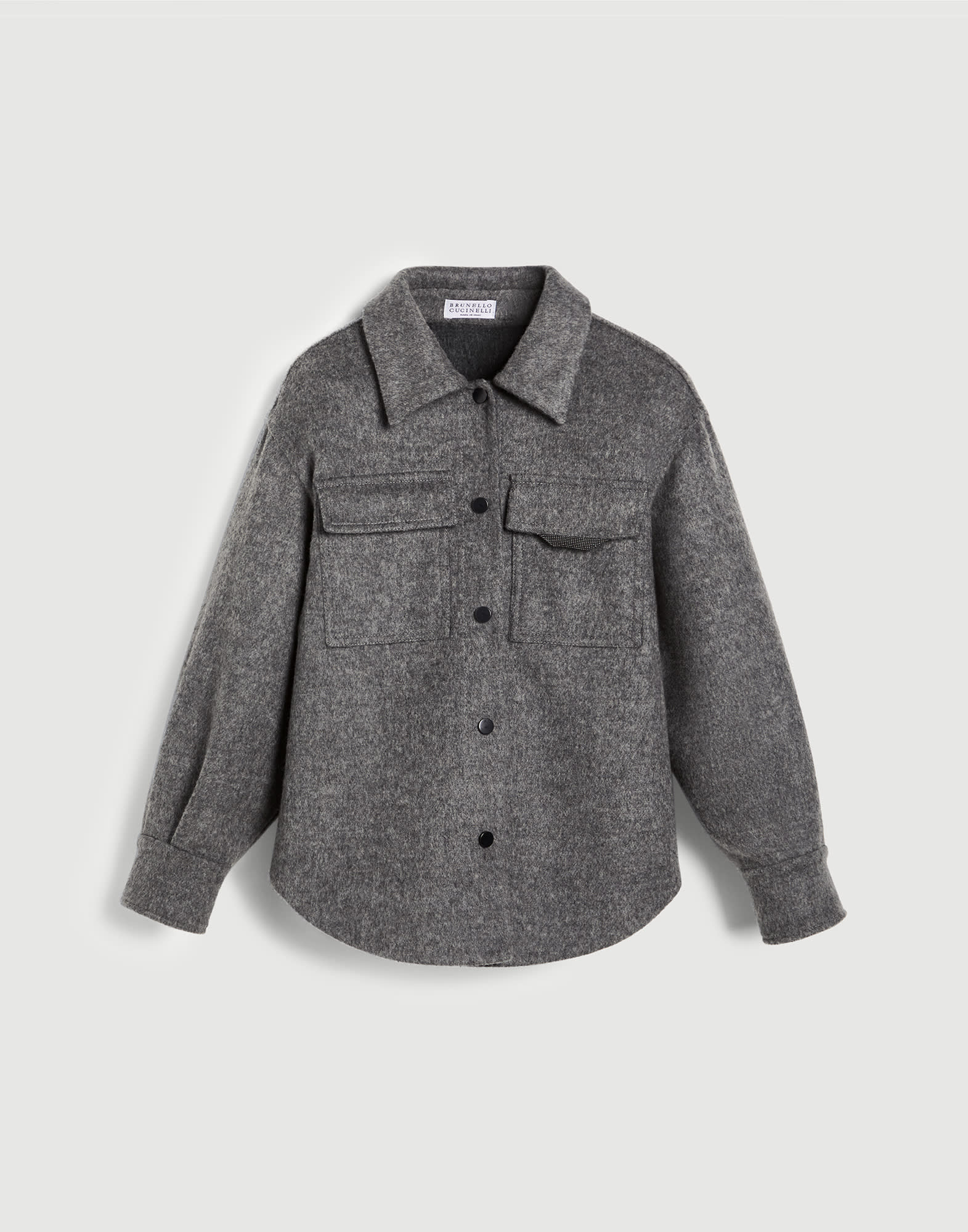 Hand-crafted shirt Medium Grey Girls - Brunello Cucinelli