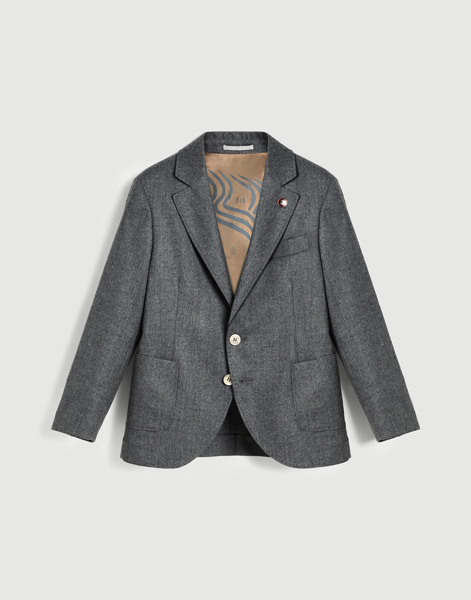 Flannel blazer Grey Boys - Brunello Cucinelli