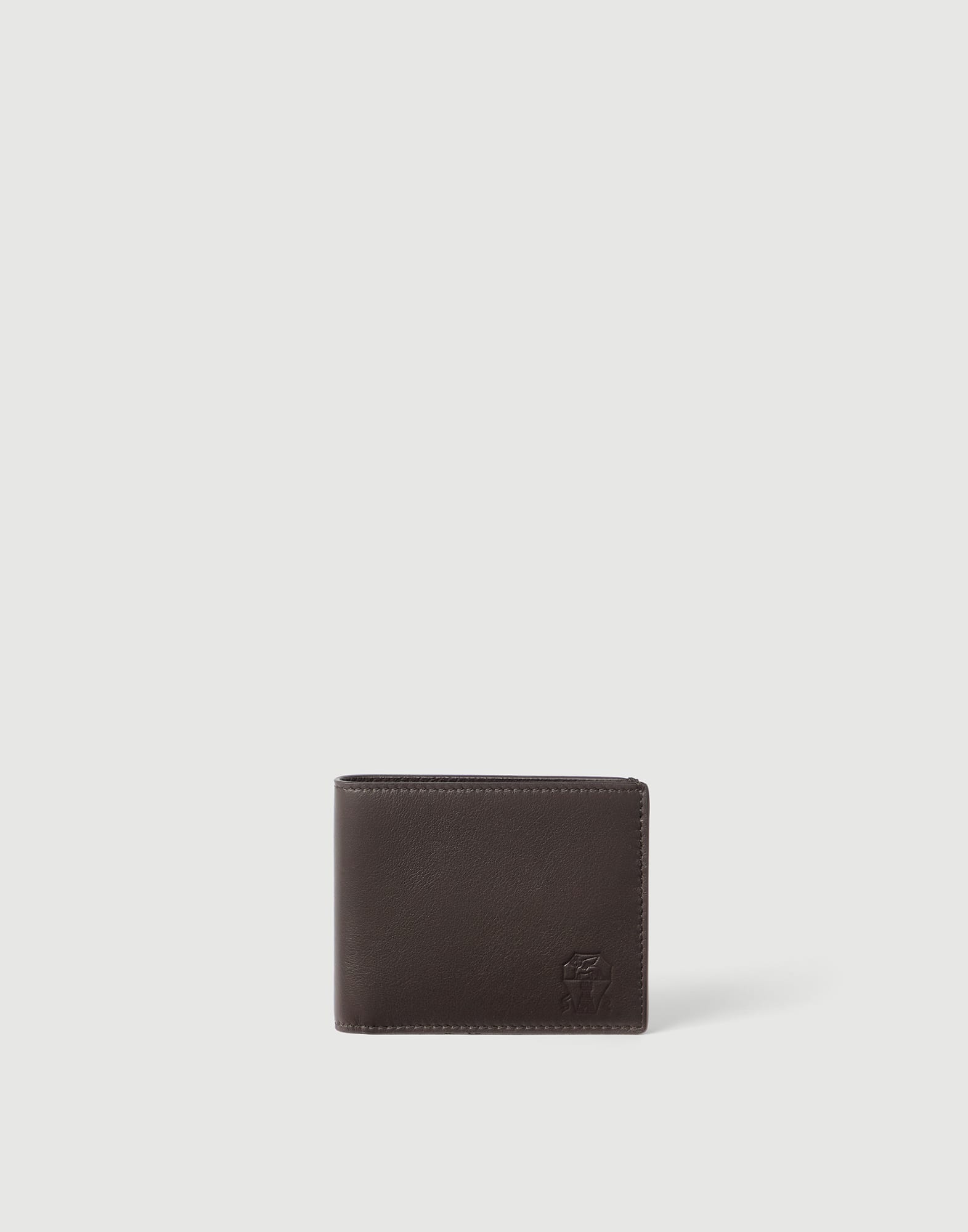 Кошелек из телячьей кожи Smooth Коричневый Мужчина - Brunello Cucinelli