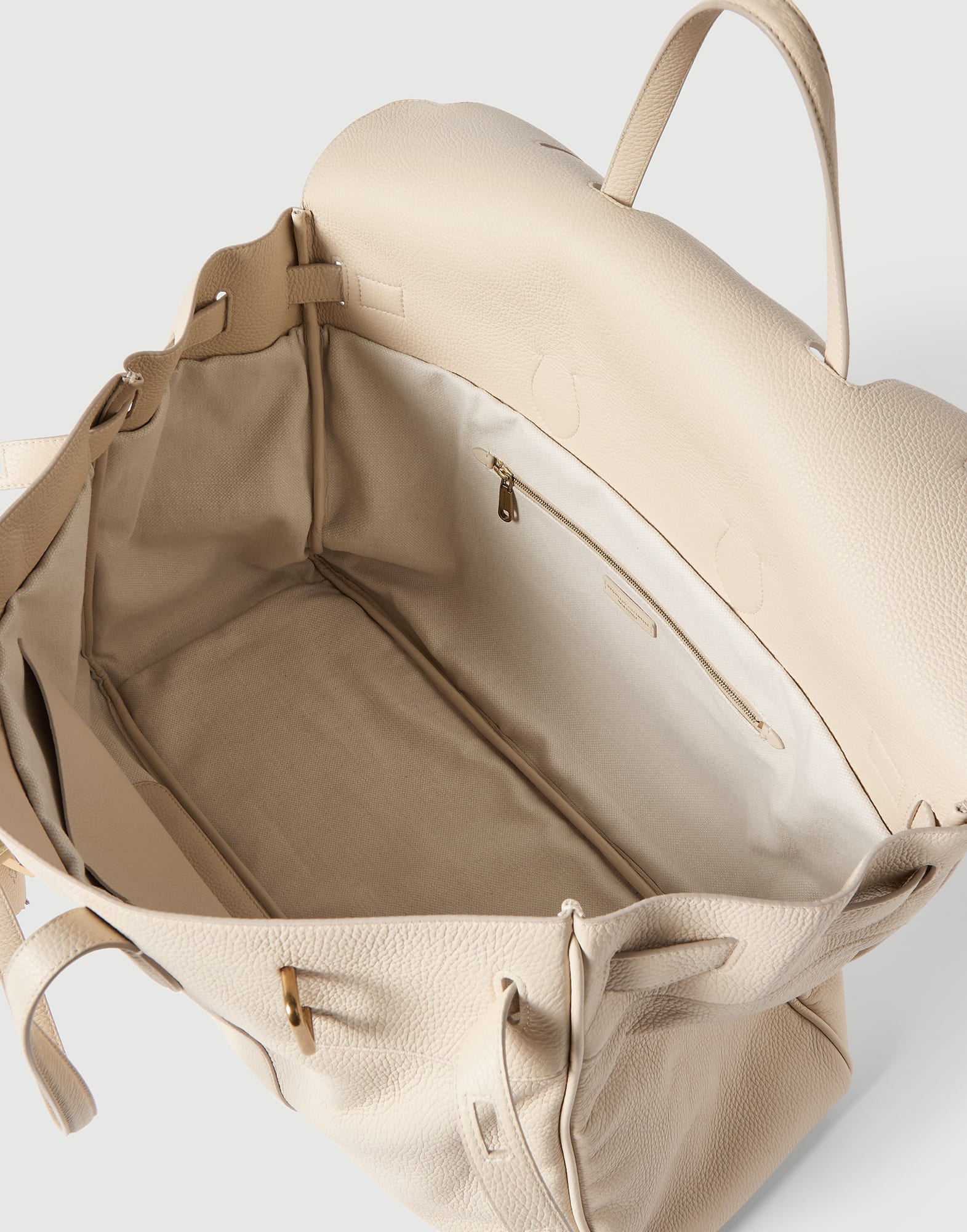 BRUNELLO CUCINELLI トラベルセット Explorer travel bag in deerskin for Woman in Ivory | Brunello