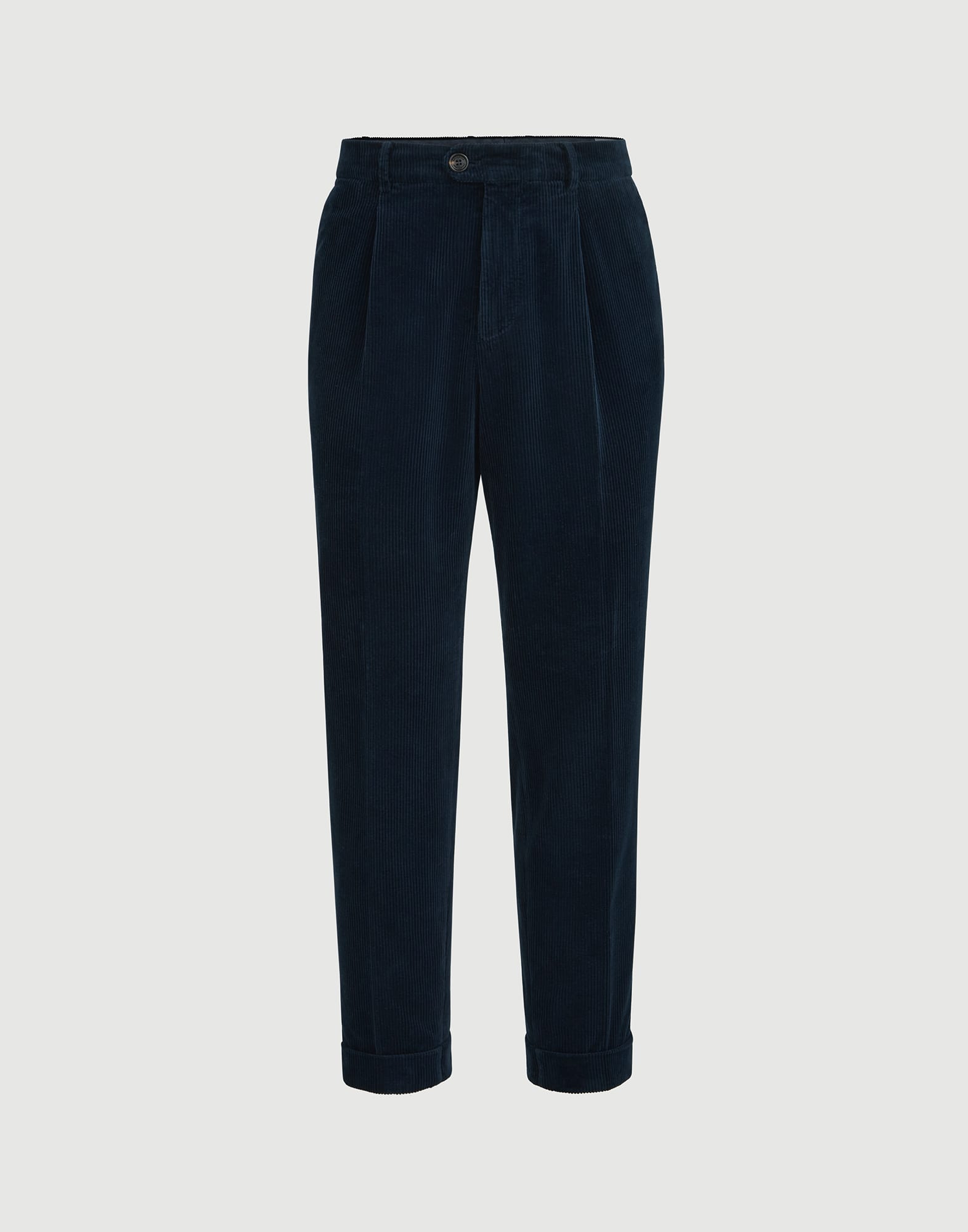 Corduroy trousers for Man in White | Brunello Cucinelli