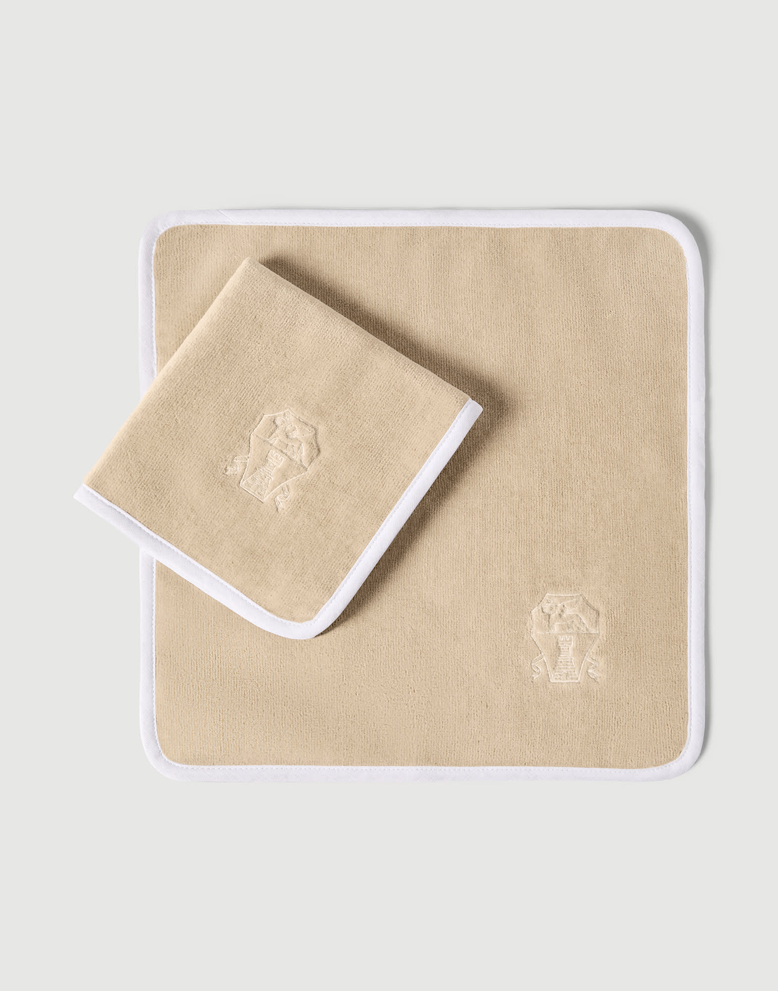 BRUNELLO CUCINELLI 水玉模様ハンカチーフ Terrycloth hand towels in White | Lifestyle | Brunello Cucinelli