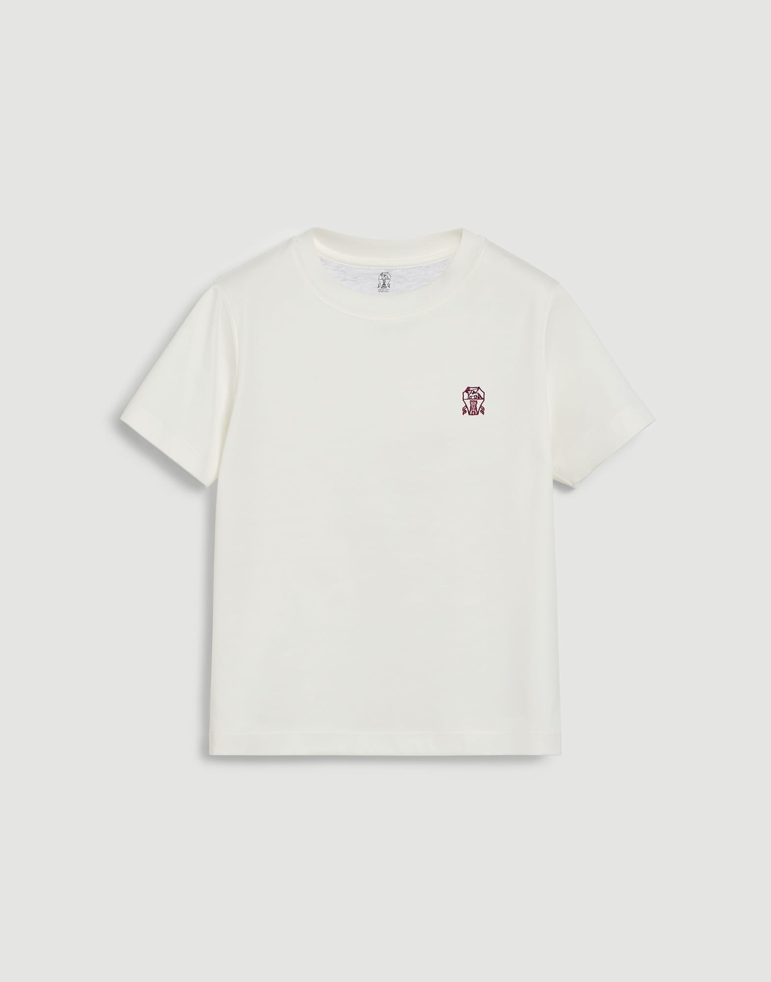 T-Shirt aus Jersey mit Logo Off-White Jungen - Brunello Cucinelli