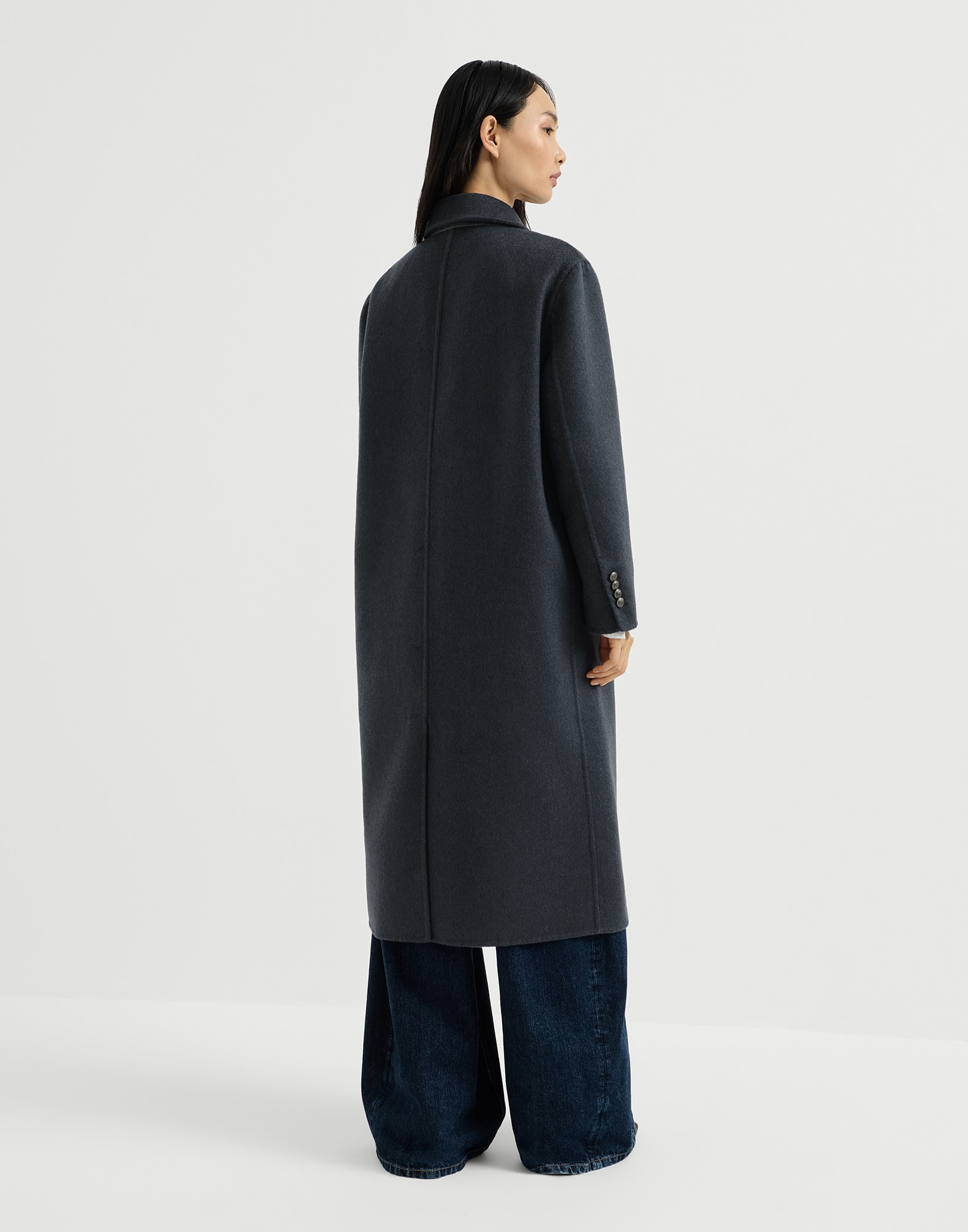 【ドンルク】＊BRUNELLO CUCINELLI＊ウールコートL Handcrafted coat for Woman in Blue | Brunello Cucinelli