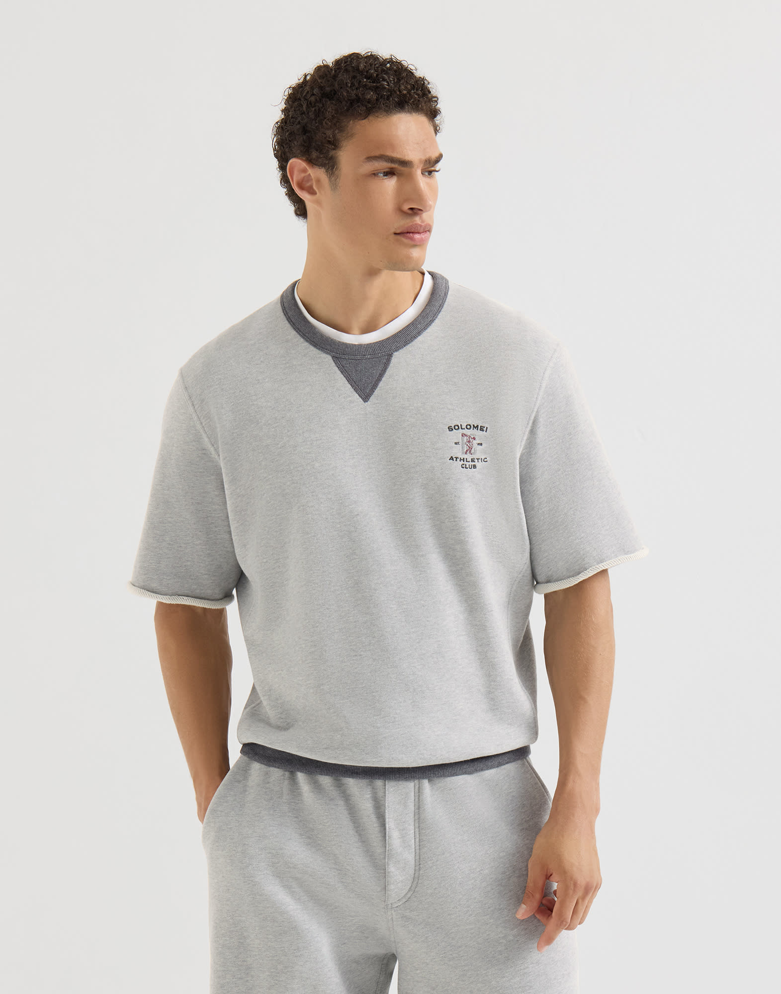 Sudadera con bordado Gris Hombre - Brunello Cucinelli