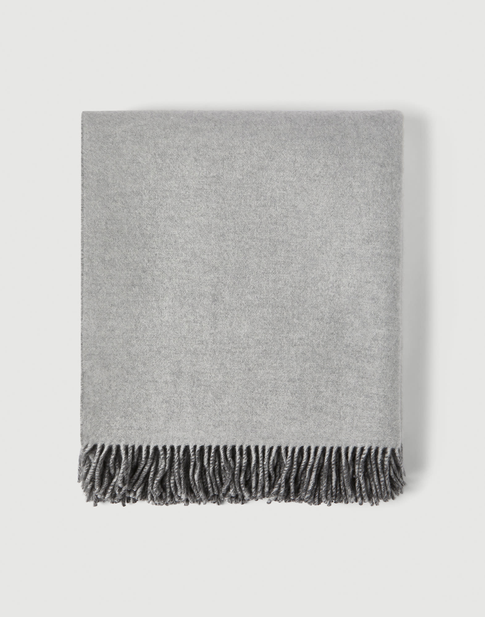 その他 BRUNELLO CUCINELLI Cashmere double cloth throw in Medium Grey | Lifestyle | Brunello