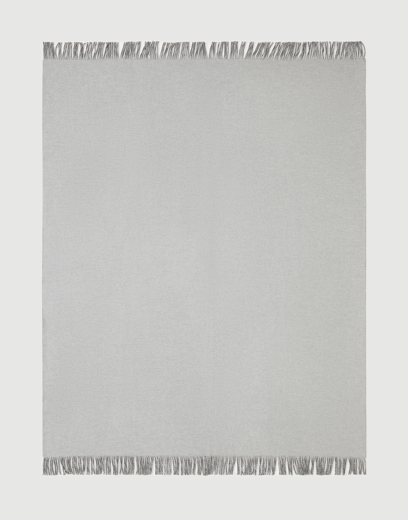 Cashmere double cloth throw in Medium Grey | Lifestyle | Brunello