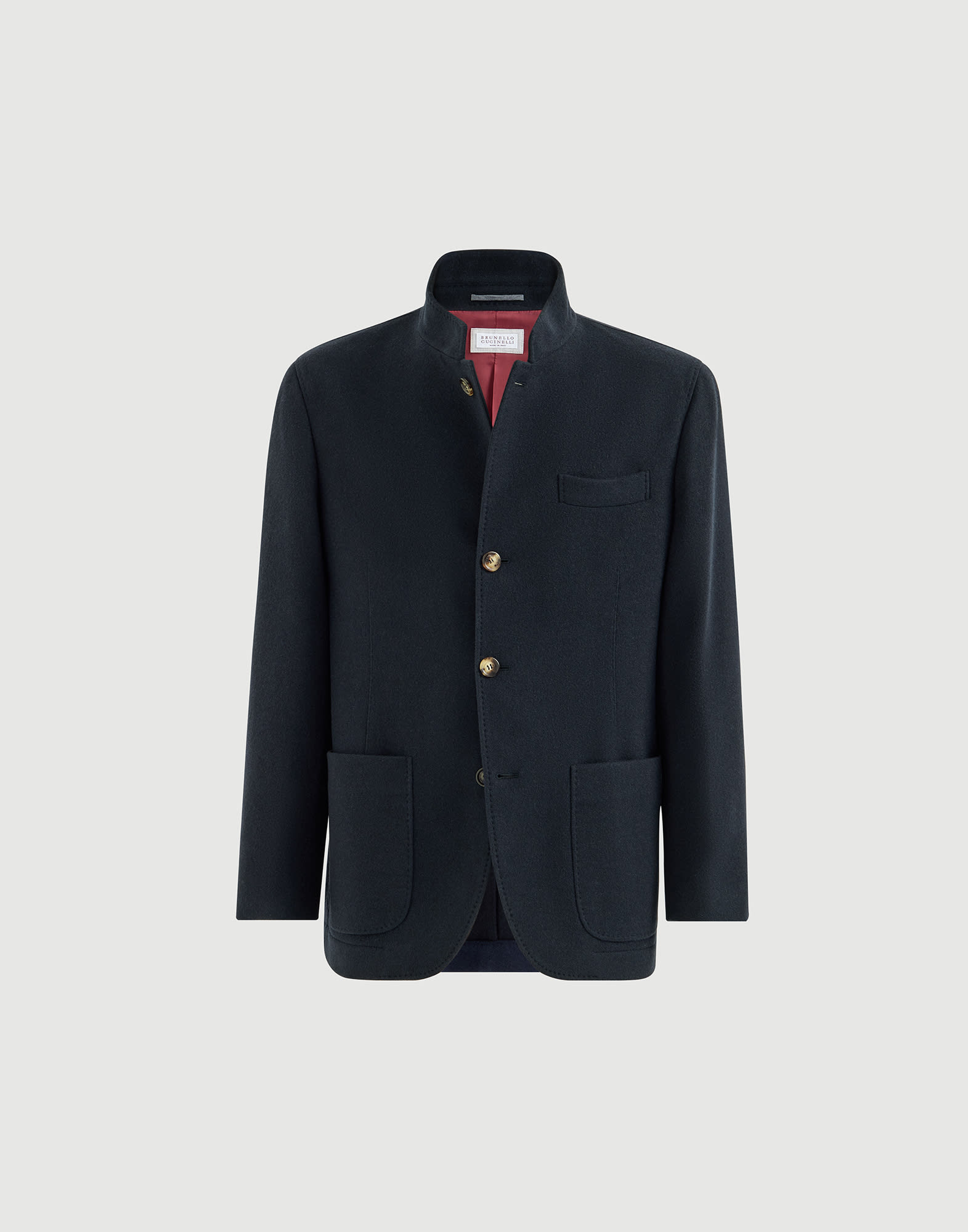 Blazer-style outerwear for Man in Navy Blue | Brunello Cucinelli