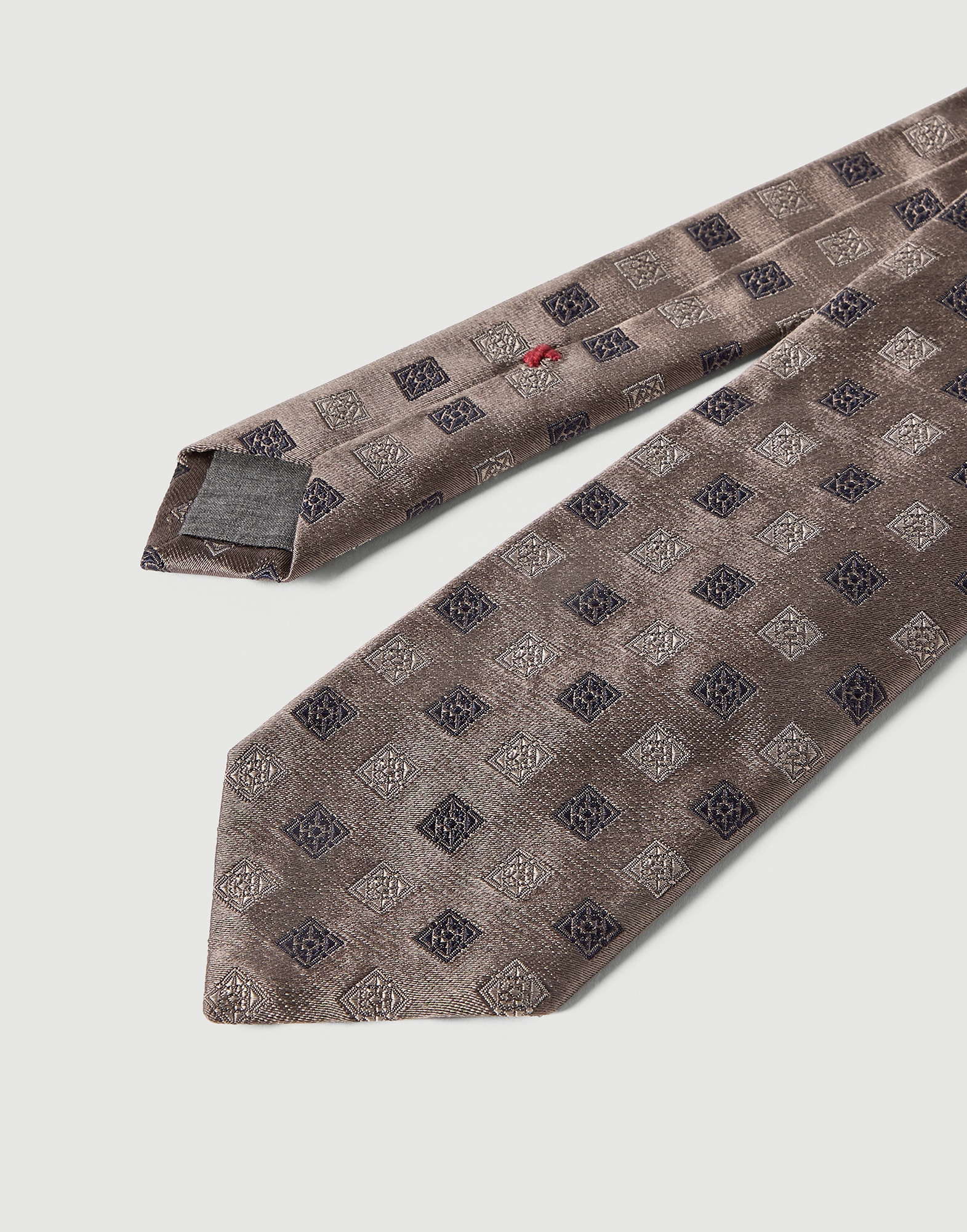 メンズ 向け ブラウン モチーフネクタイ | Brunello Cucinelli メンズ 向け ブラウン モチーフネクタイ | Brunello Cucinelli