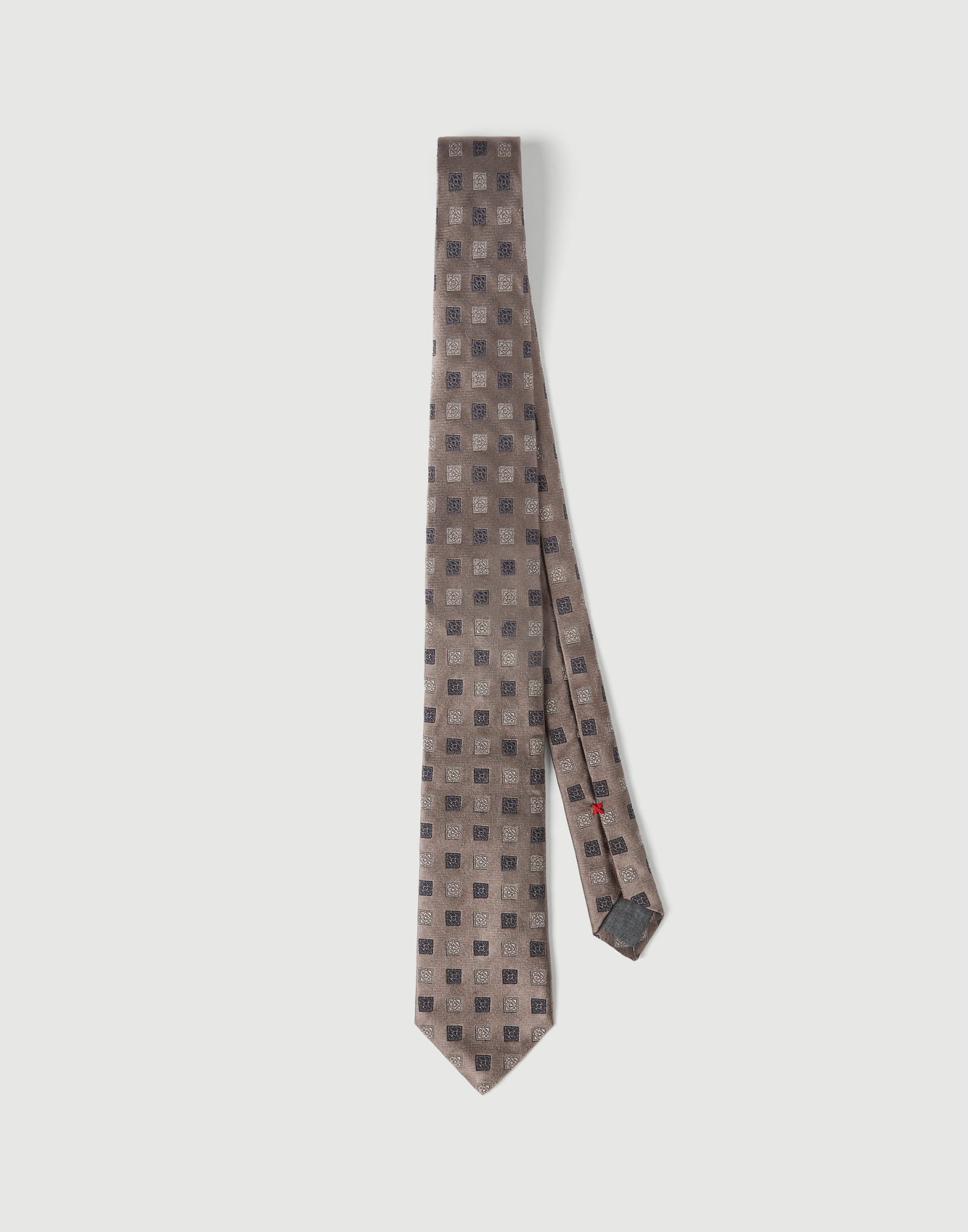 Necktie with pattern Brown Man - Brunello Cucinelli