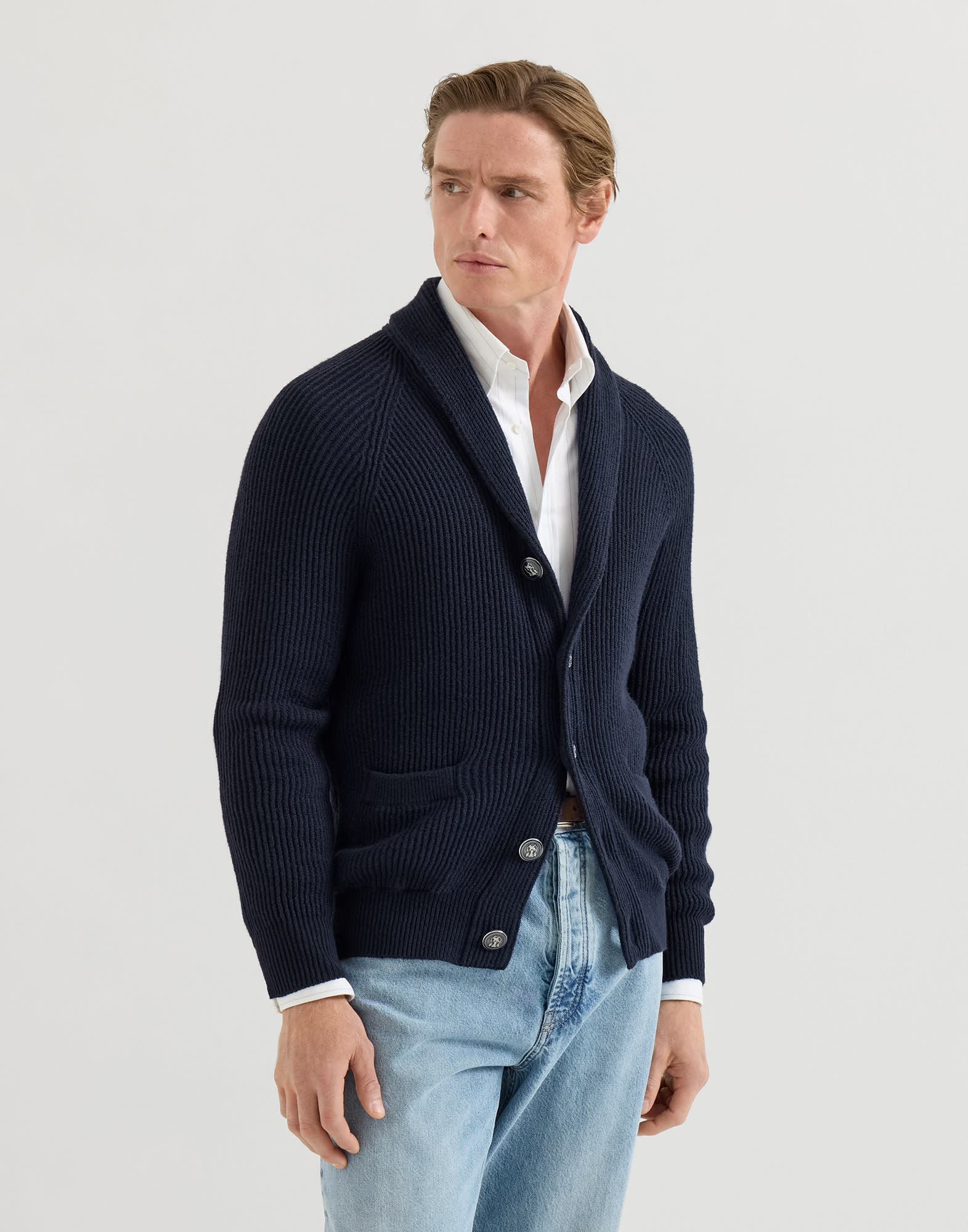 Button-front Cardigan - Front view - View Full Screen
