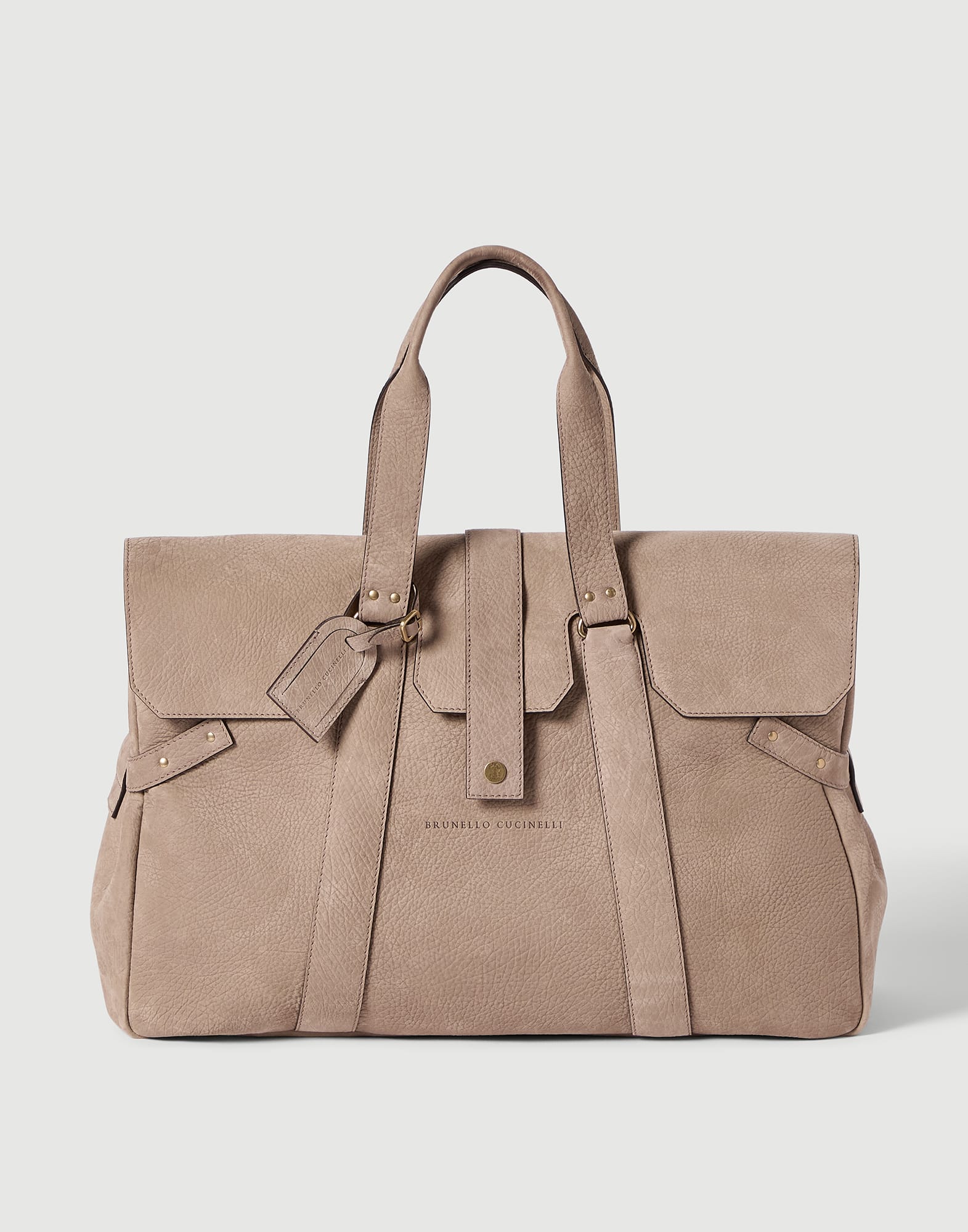 Nubuck Country Weekender bag Brown Man - Brunello Cucinelli