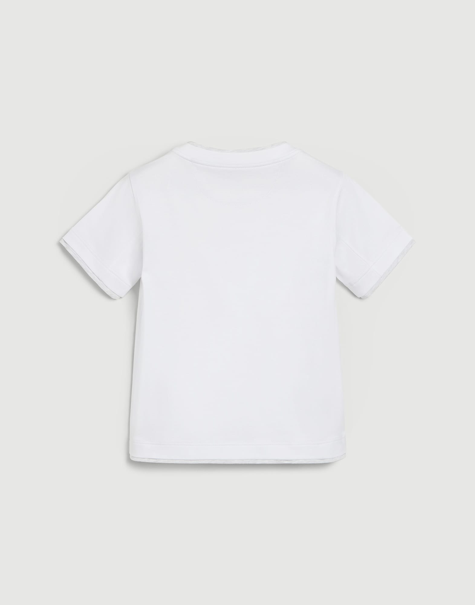 Cotton jersey T-shirt for Boys in Grey | Brunello Cucinelli
