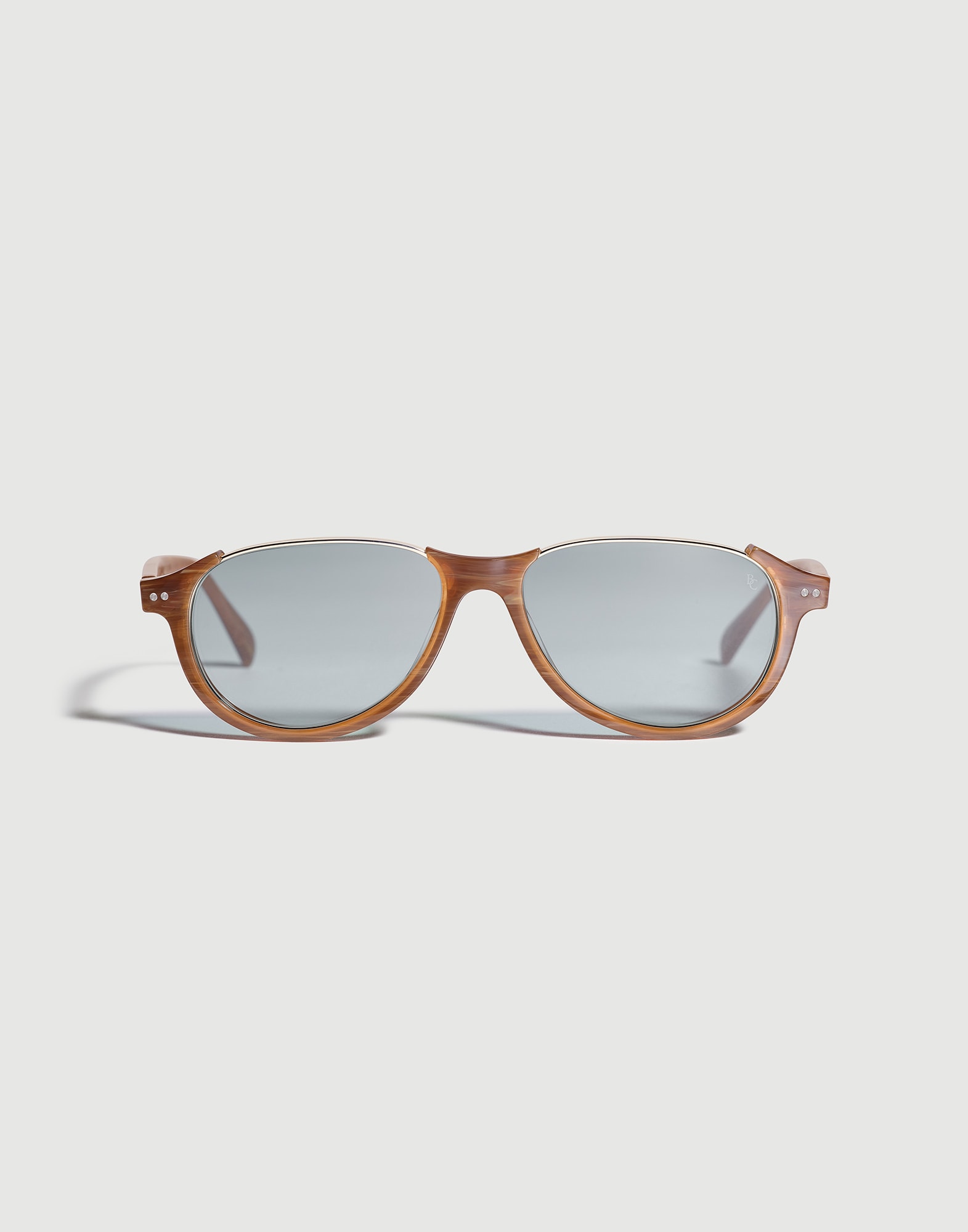 Orfeo 18k gold-plated sunglasses White / Brown Eyewear - Brunello Cucinelli