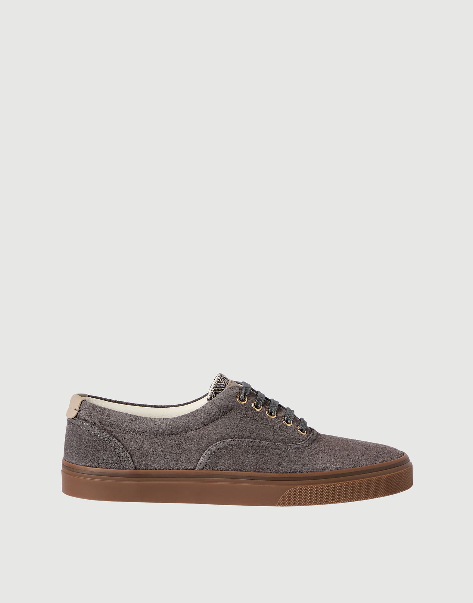 Suede sneakers for Man in Navy Blue | Brunello Cucinelli
