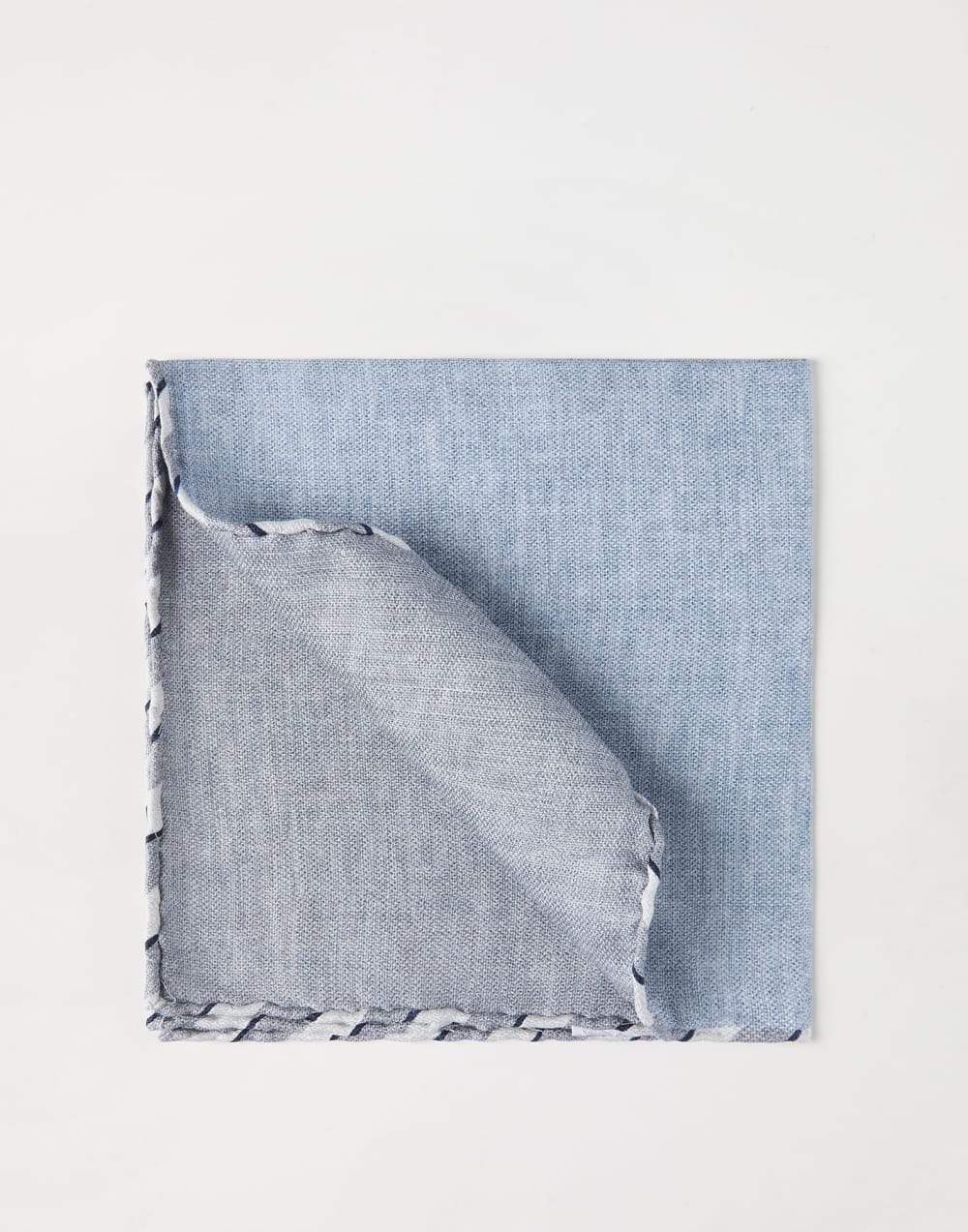 Silk pocket square Slate Man - Brunello Cucinelli