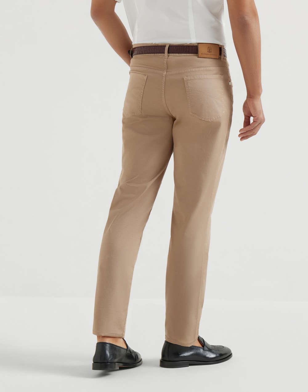 Hose aus Komfort-Gabardine Biskuit Herren - Brunello Cucinelli