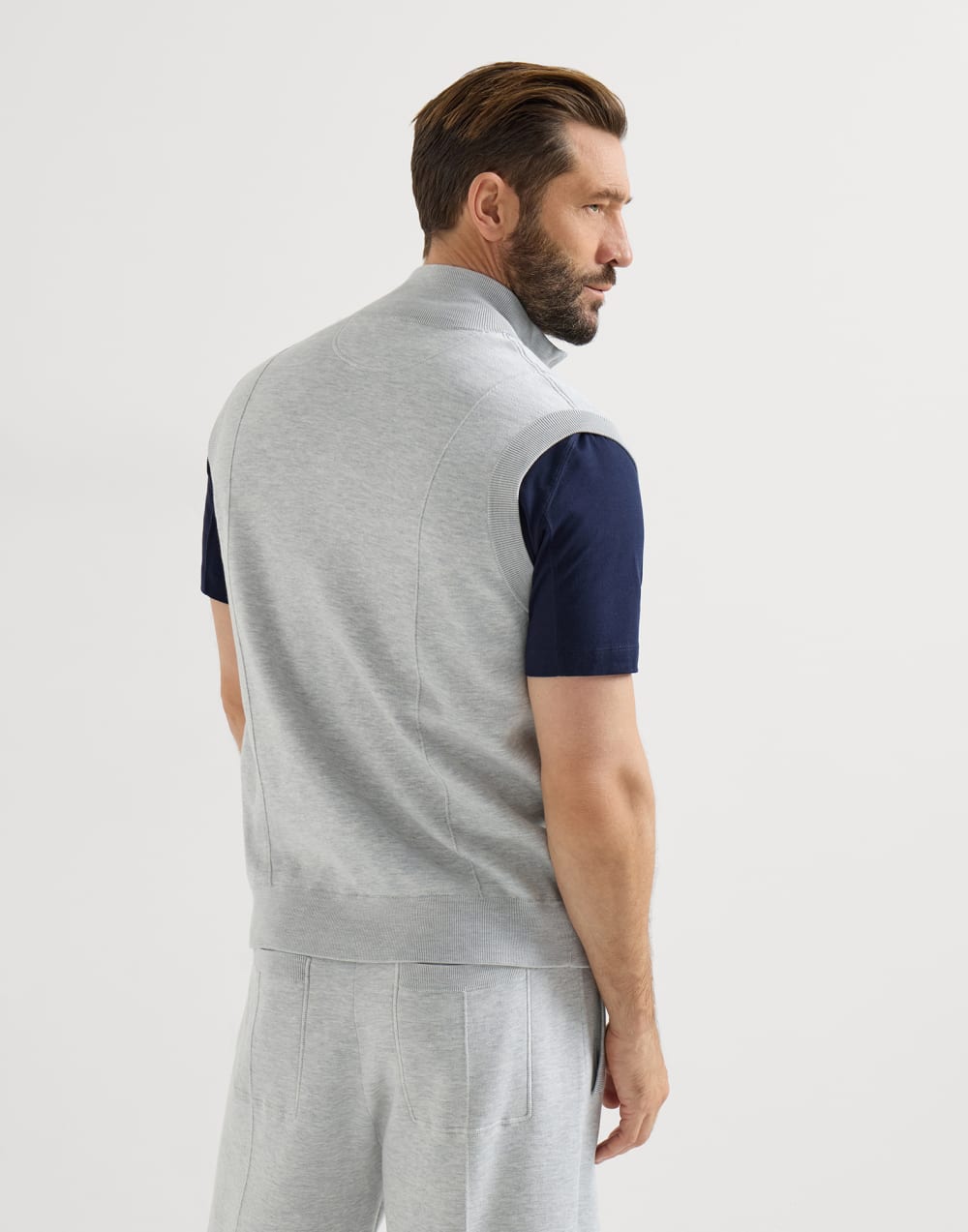 Double knit vest Pebble Man - Brunello Cucinelli