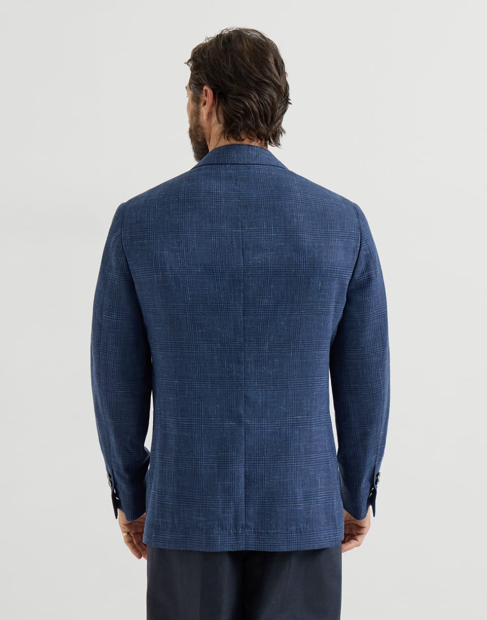 Sakko in Prince-of-Wales-Karo Jeansblau Herren - Brunello Cucinelli
