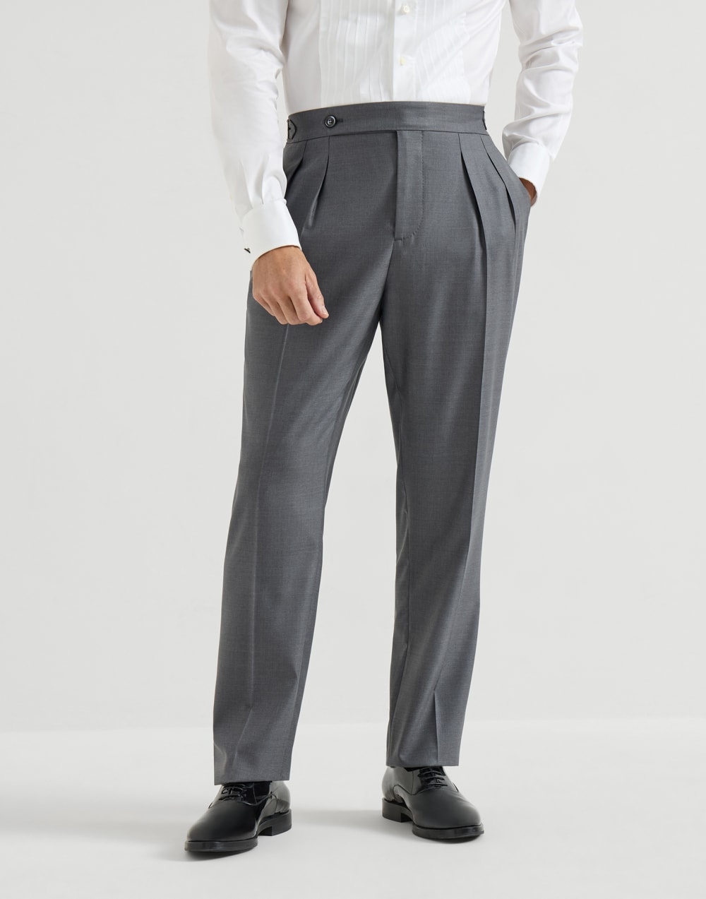 Tuxedo trousers Medium Grey Man - Brunello Cucinelli