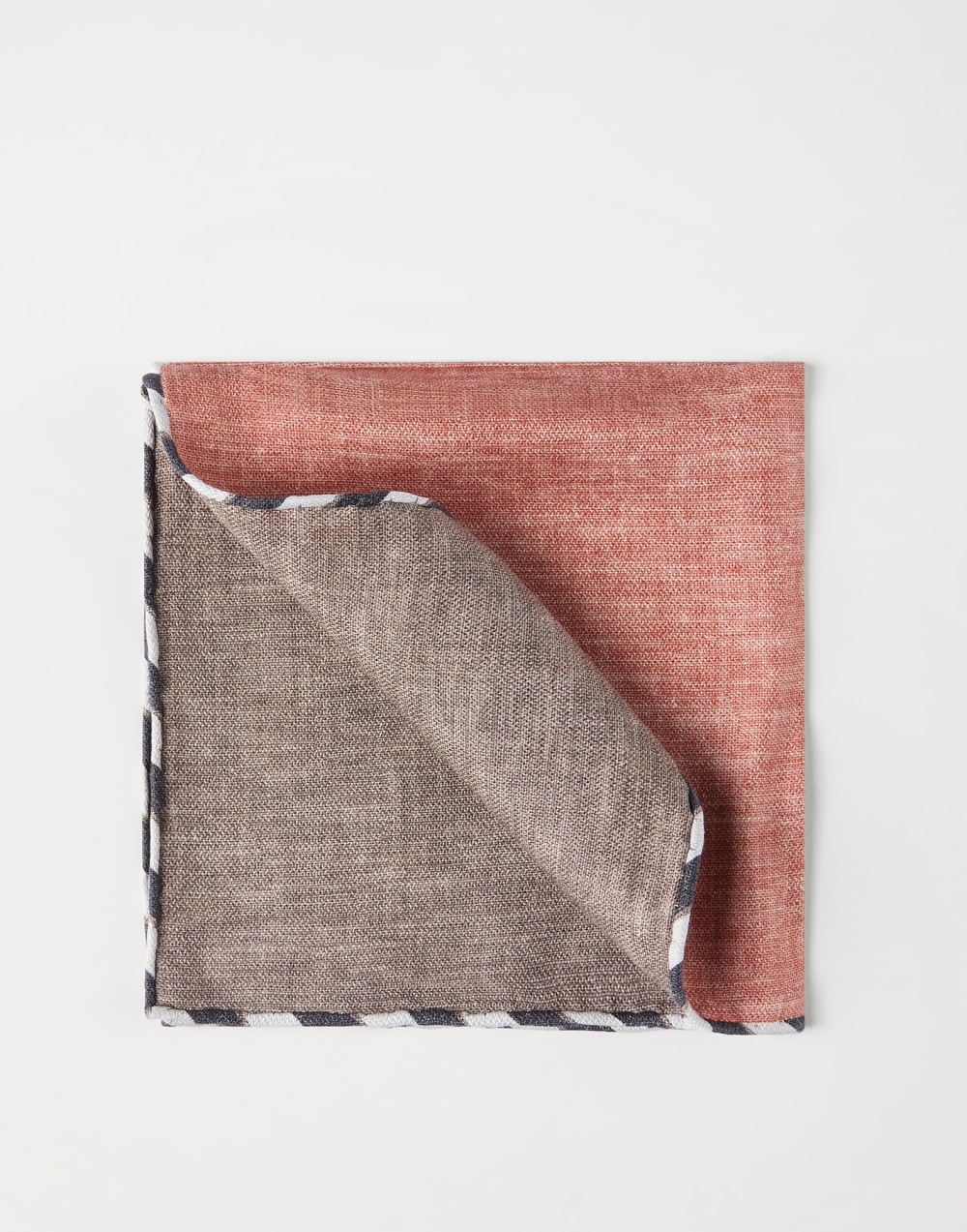 Silk pocket square Apricot Man - Brunello Cucinelli