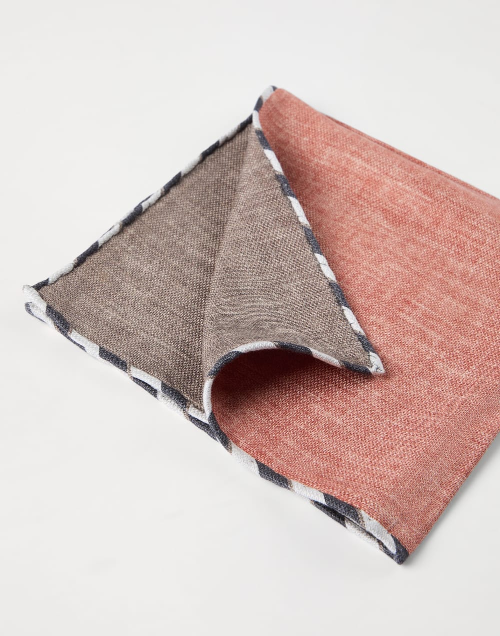 Silk pocket square Apricot Man - Brunello Cucinelli