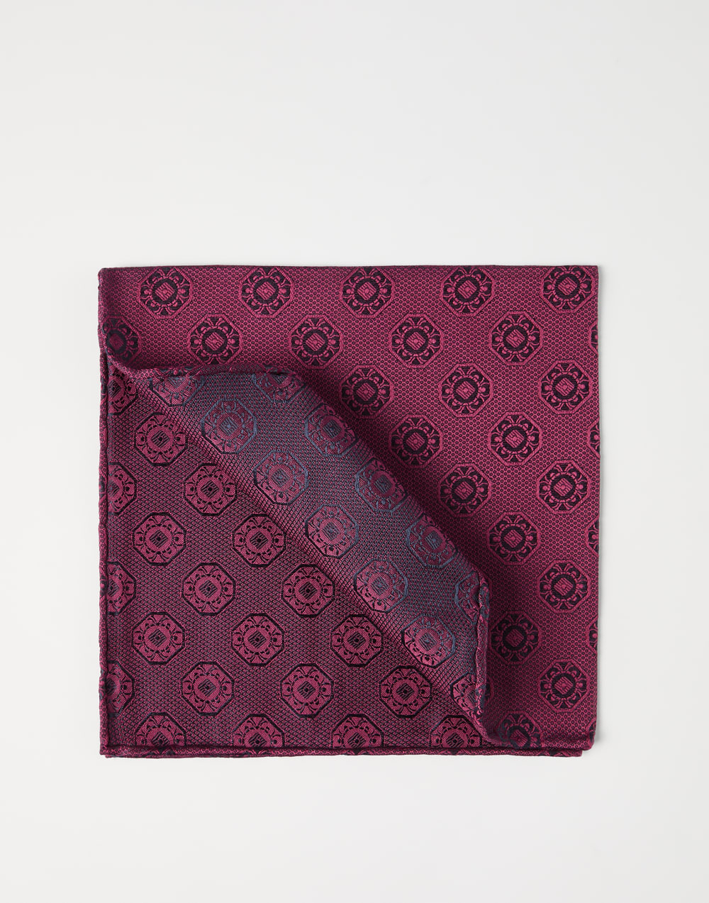 带图案设计的口袋巾 樱桃色 男款 - Brunello Cucinelli