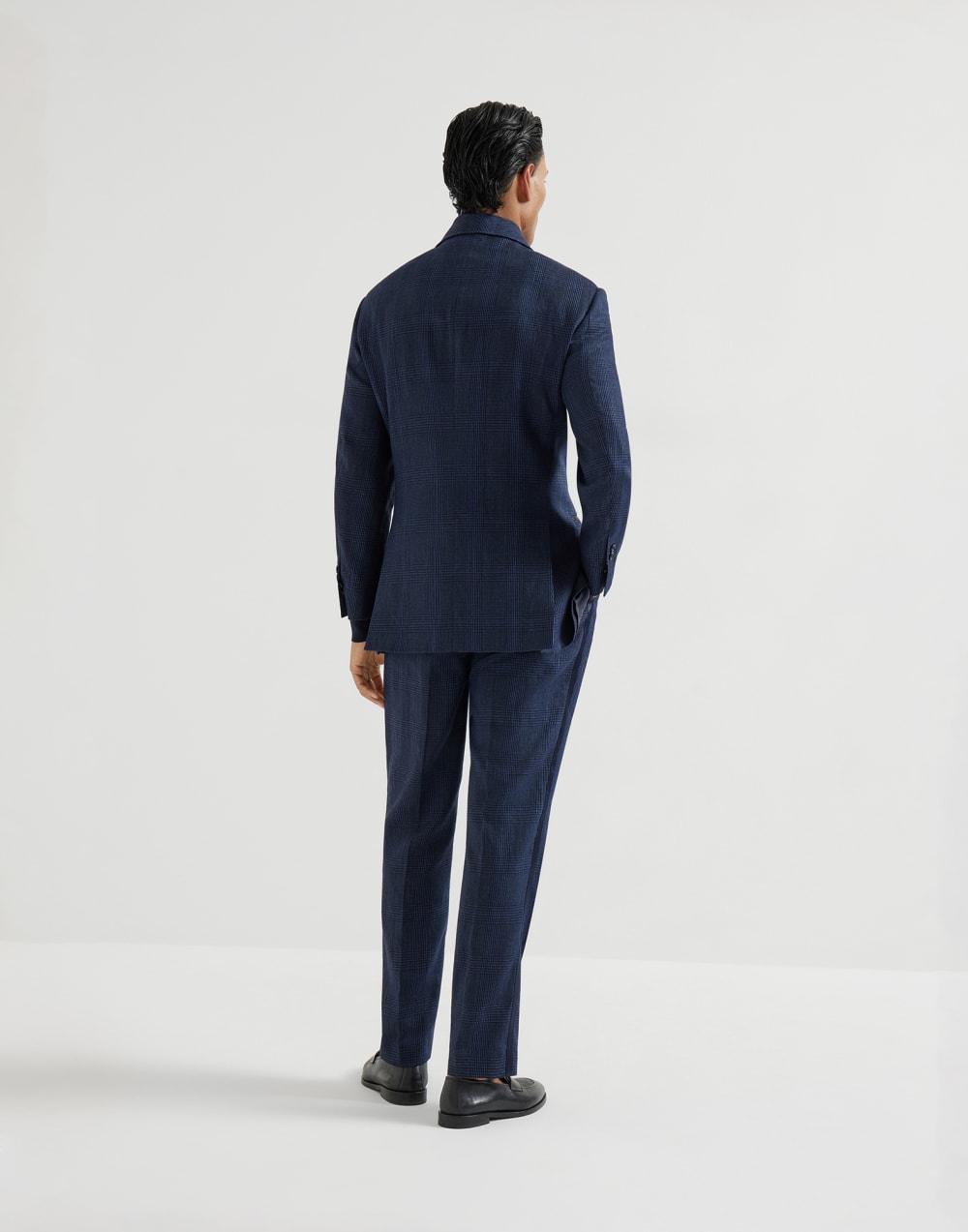 Tuxedo with shawl lapel Navy Blue Man - Brunello Cucinelli