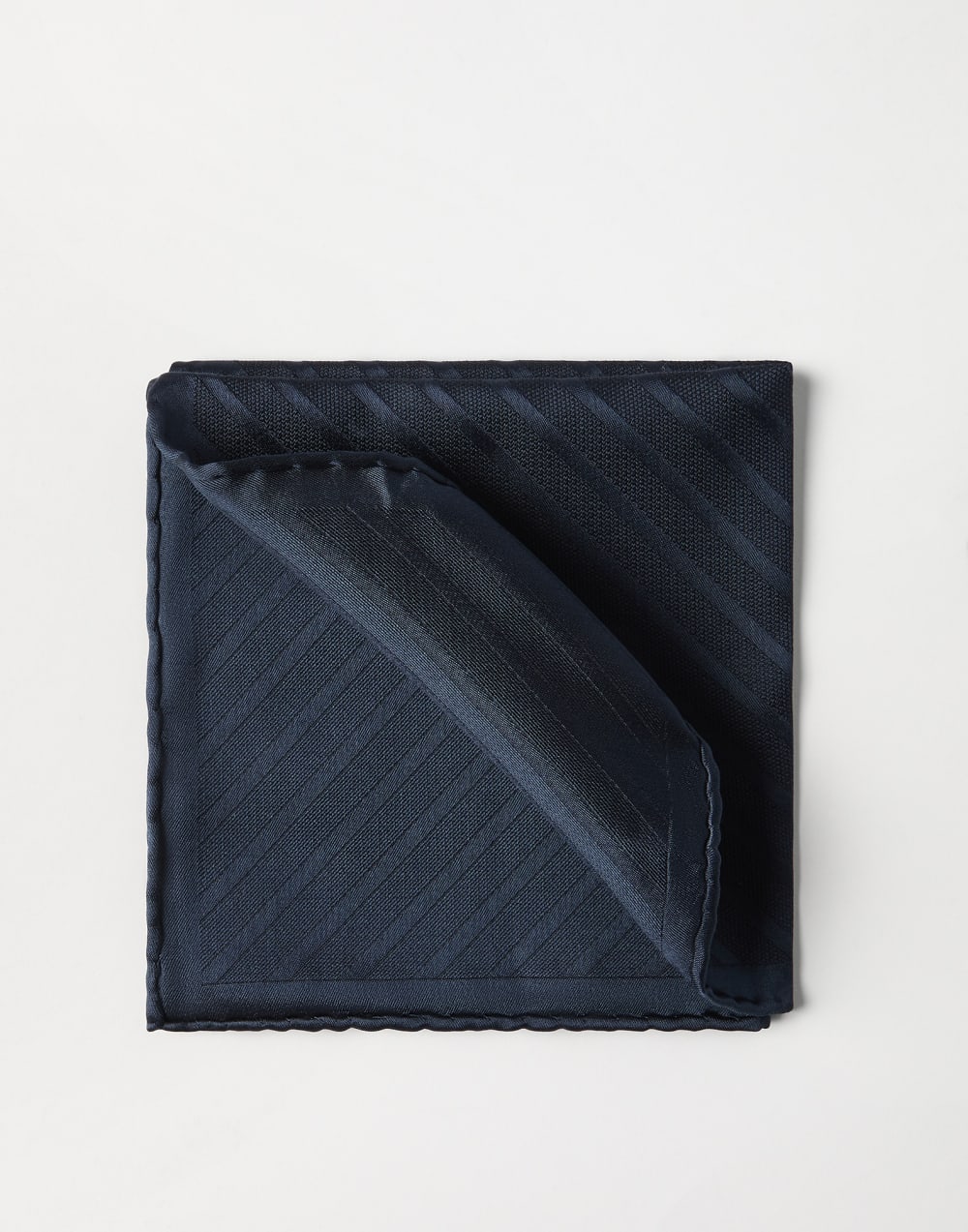 Silk pocket square Navy Blue Man - Brunello Cucinelli