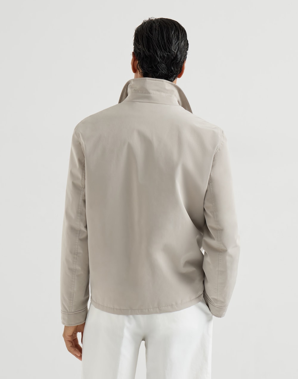 Jacke aus Nylon mit Membran Taubengrau Herren - Brunello Cucinelli