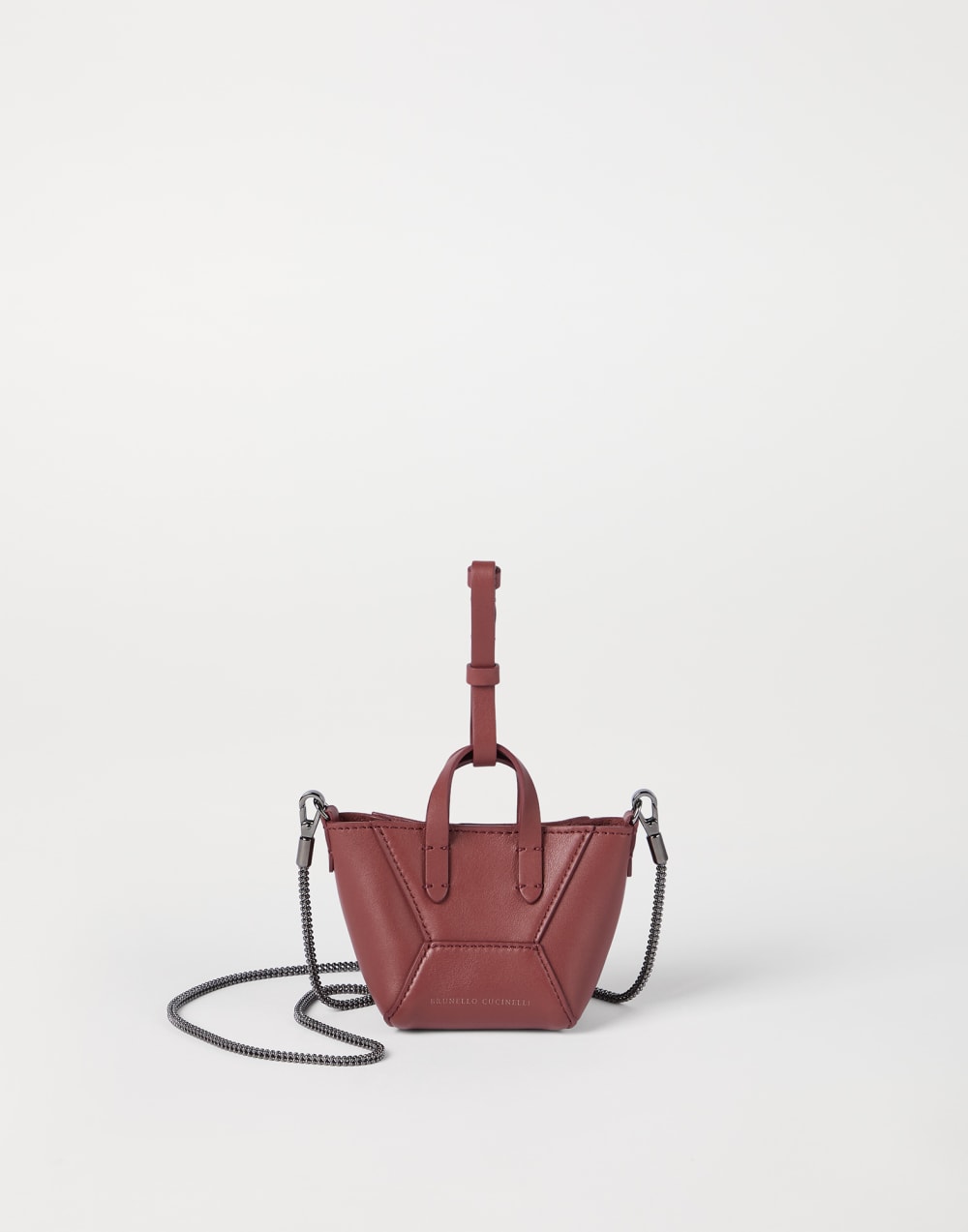 Calfskin BC Duo micro bag Firebrick Woman - Brunello Cucinelli