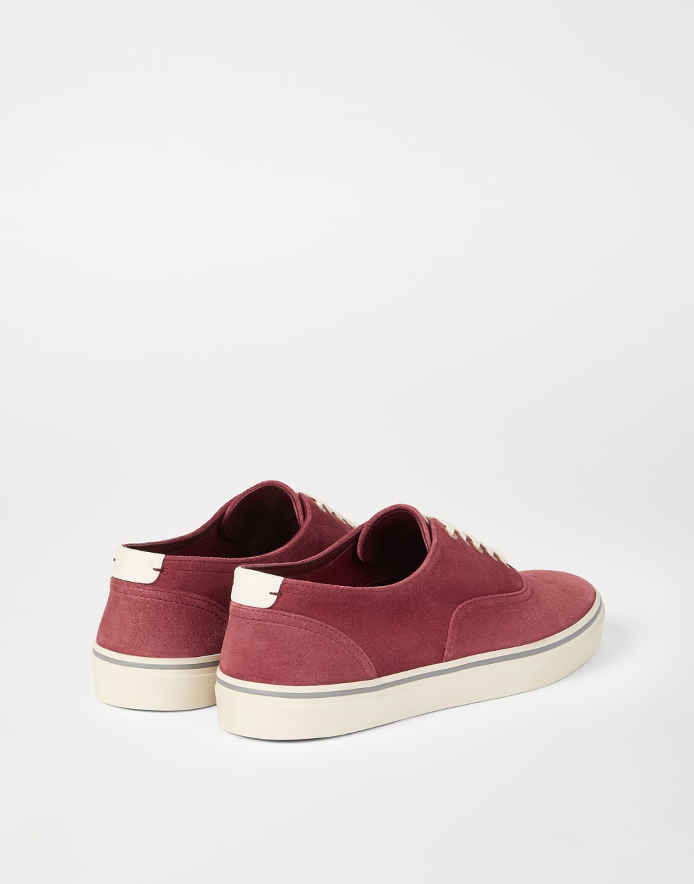 Reversed calfskin sneakers Red Man - Brunello Cucinelli