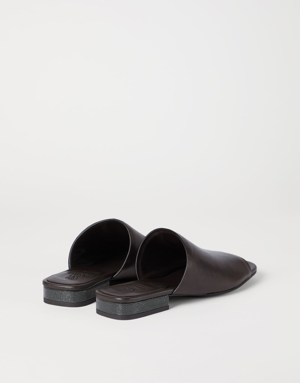 Riding calfskin mules Cocoa Woman - Brunello Cucinelli