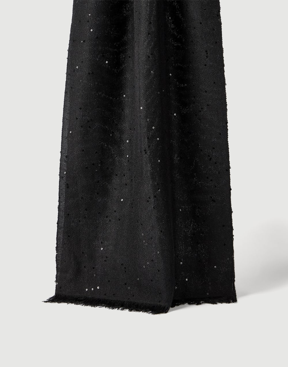 Cashmere and silk Diamond yarn scarf Black Woman - Brunello Cucinelli