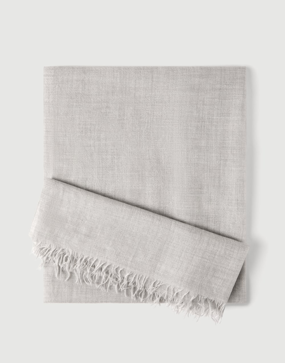 Cashmere and silk scarf Light Grey Woman - Brunello Cucinelli