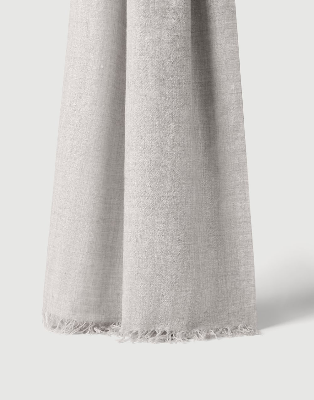 Cashmere and silk scarf Light Grey Woman - Brunello Cucinelli