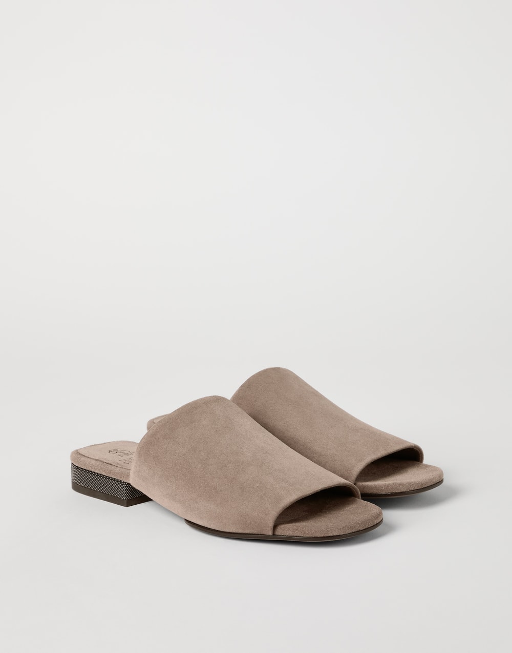 Mules en daim Marron Femme - Brunello Cucinelli