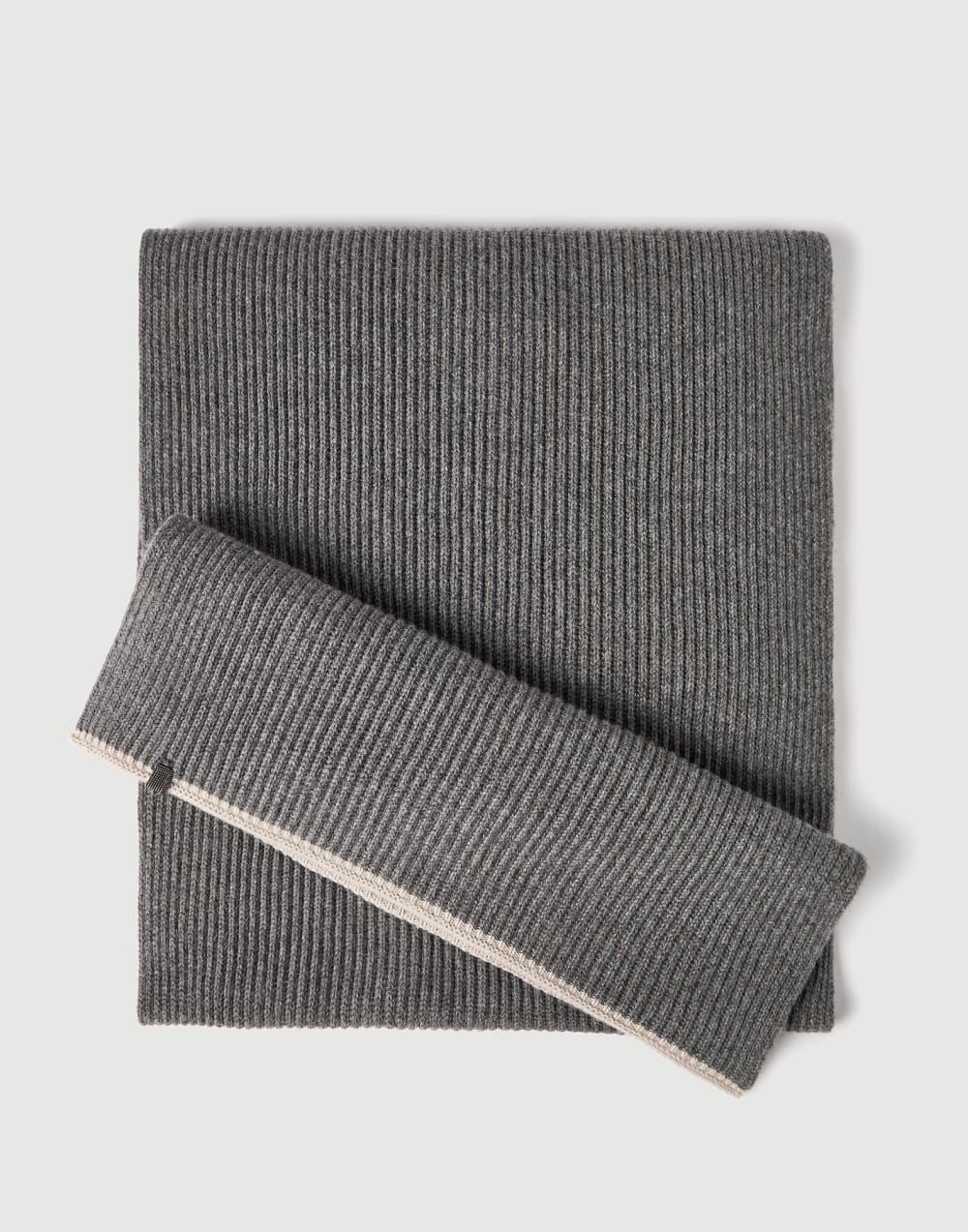 Knit scarf Medium Grey Woman - Brunello Cucinelli
