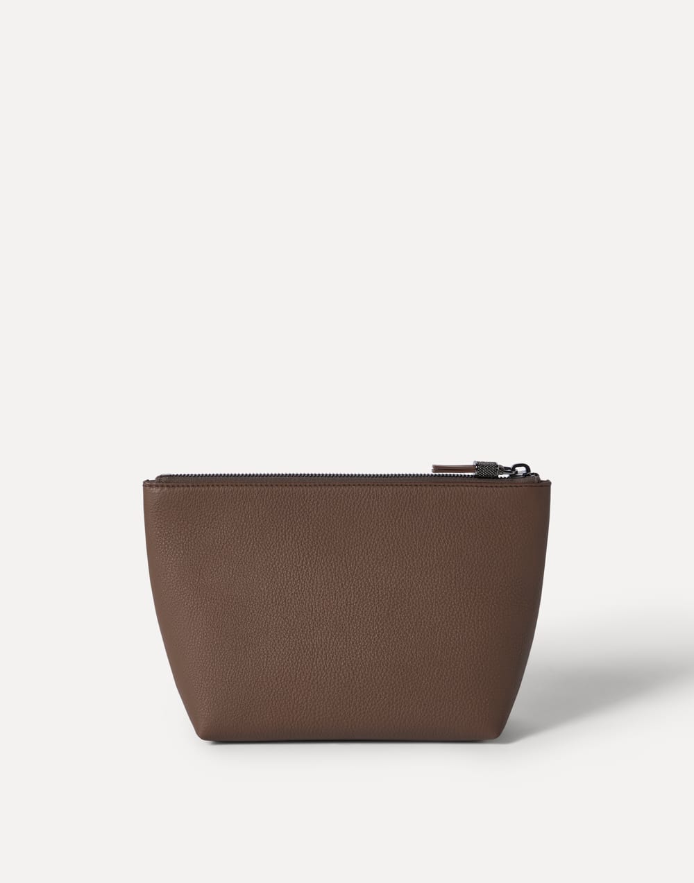 Calfskin clutch bag with monili Chocolate Woman - Brunello Cucinelli