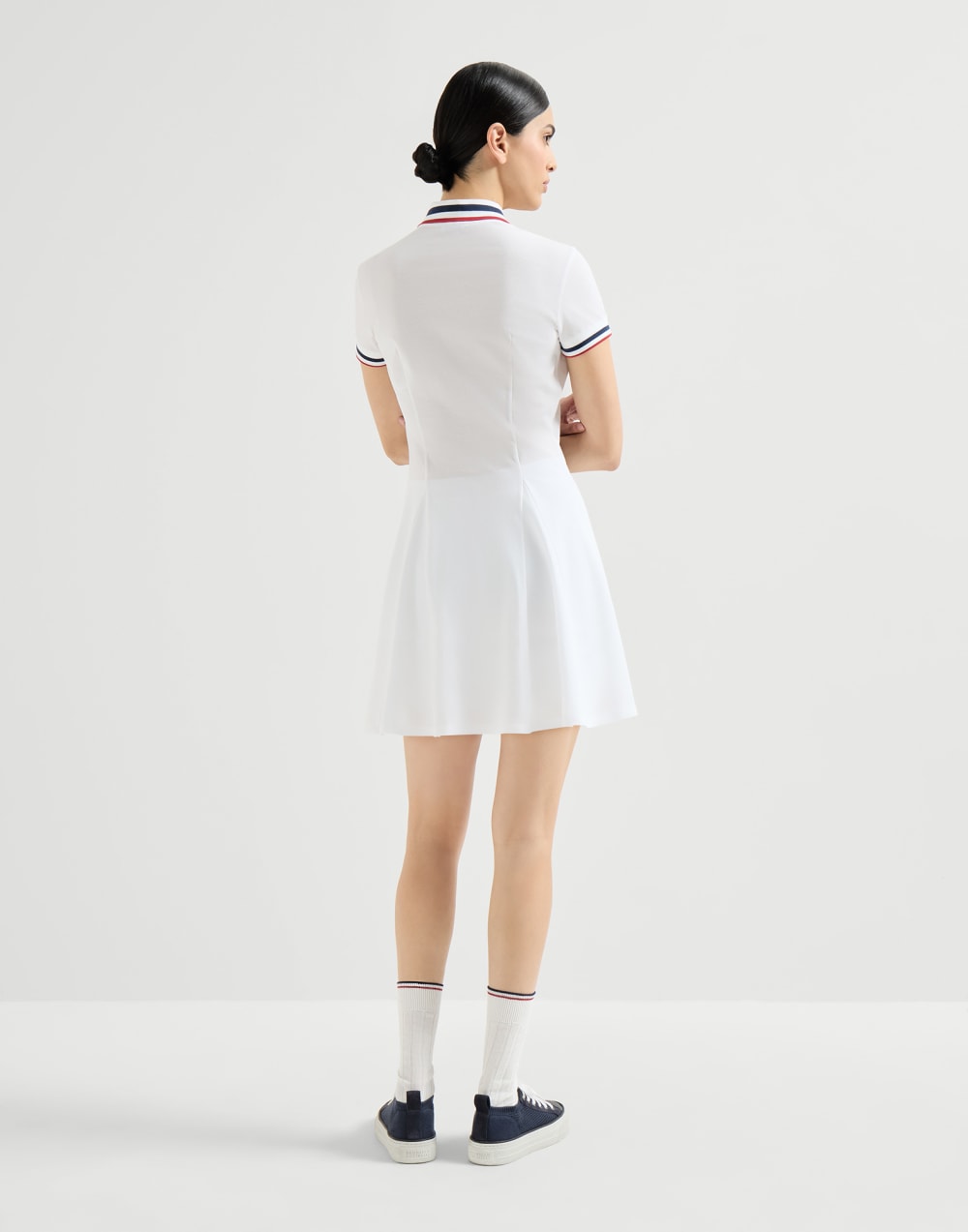 Mini dress with logo White Woman - Brunello Cucinelli