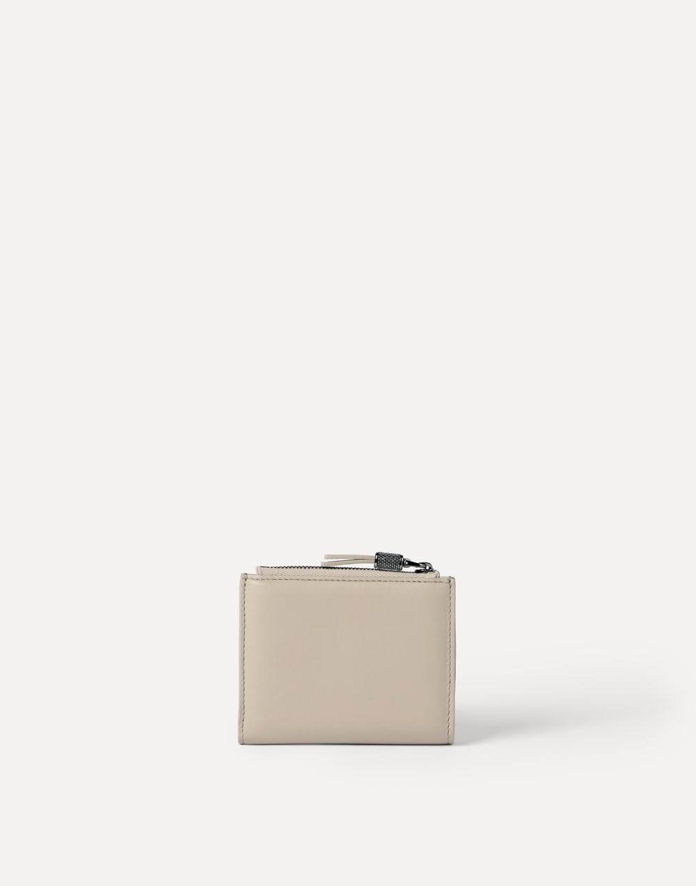 Compact Calfskin wallet Buff Woman - Brunello Cucinelli