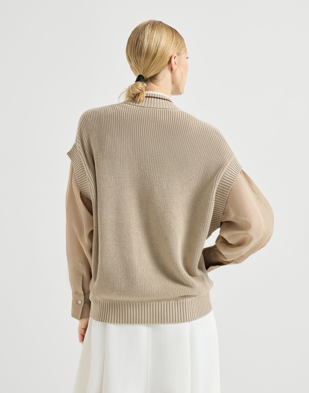 Cardigan aus Baumwolle Beige Damen - Brunello Cucinelli