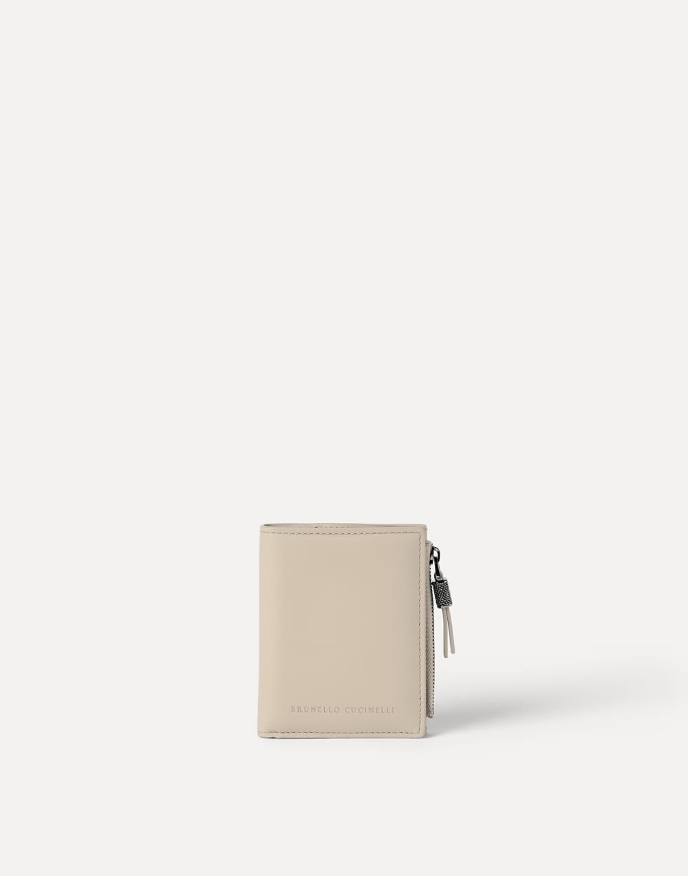 Compact Calfskin wallet Buff Woman - Brunello Cucinelli