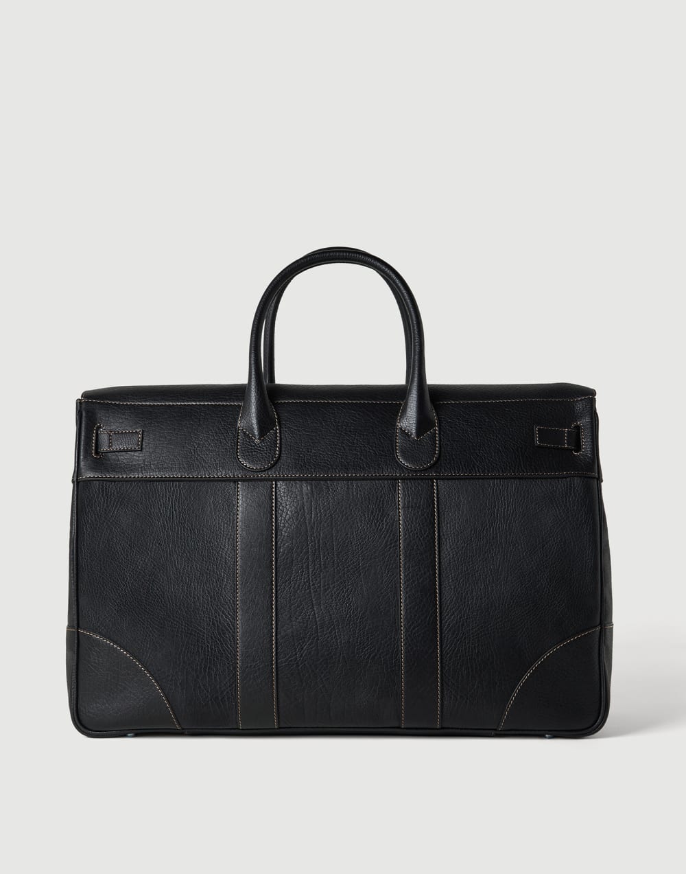 Grained calfskin country bag Black Man - Brunello Cucinelli