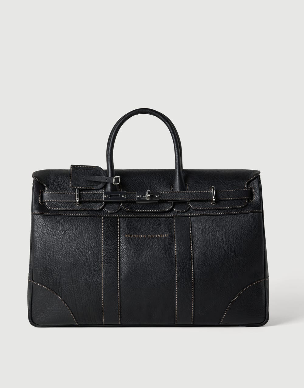 Grained calfskin country bag Black Man - Brunello Cucinelli