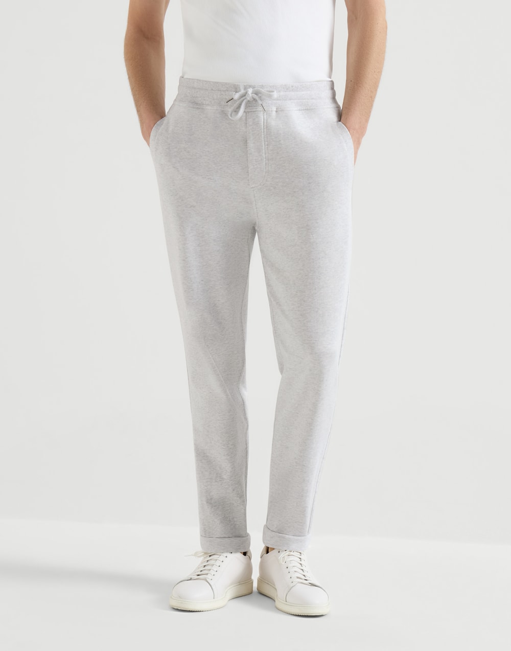 卫衣裤 珠光灰 男款 - Brunello Cucinelli